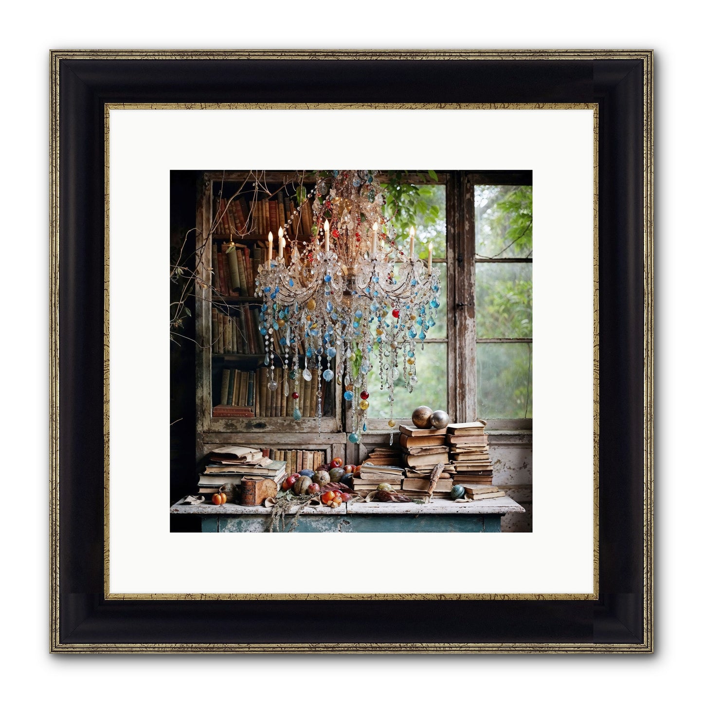 Blessings Find Me Framed Print - Black & Gold 12x12