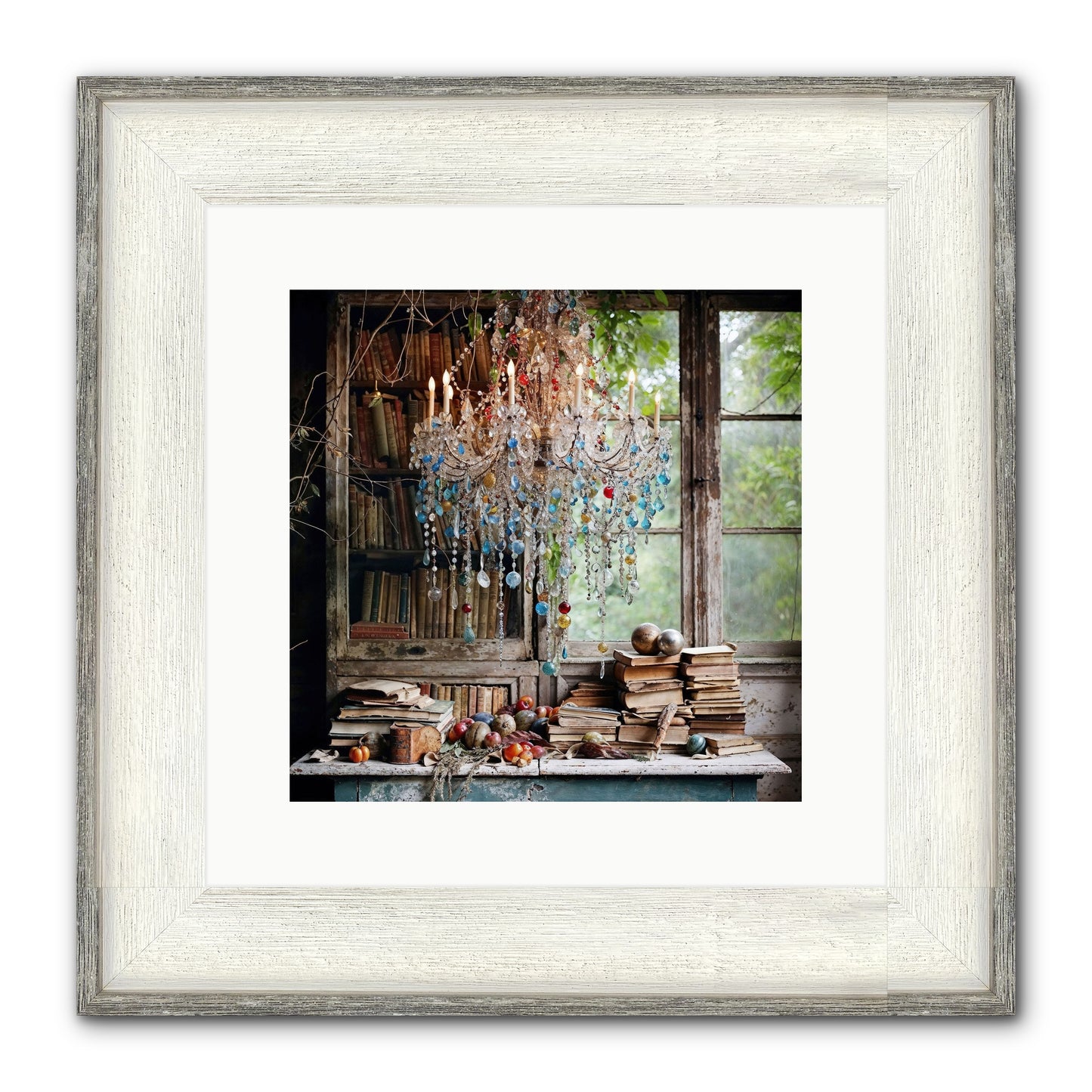 Blessings Find Me Framed Print - Driftwood White 12x12