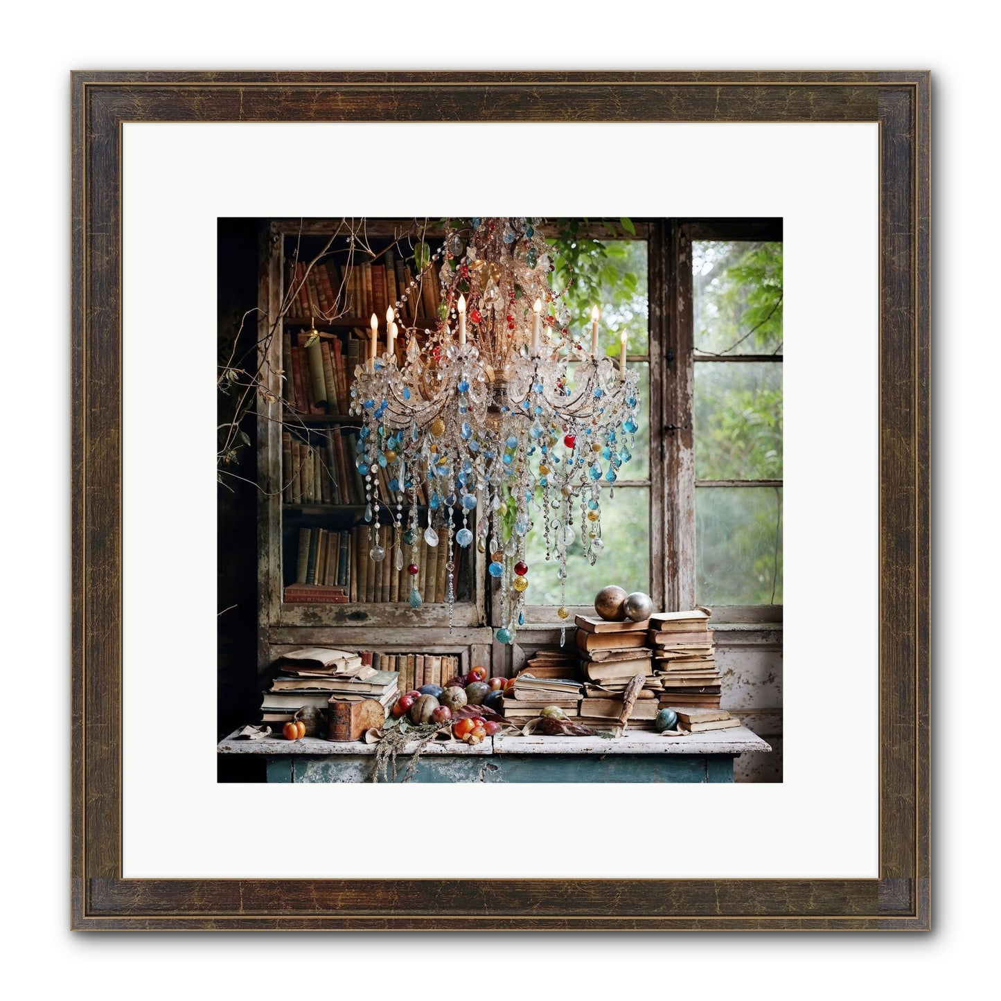 Blessings Find Me Framed Print - Slimwoods Black/Gold 12x12