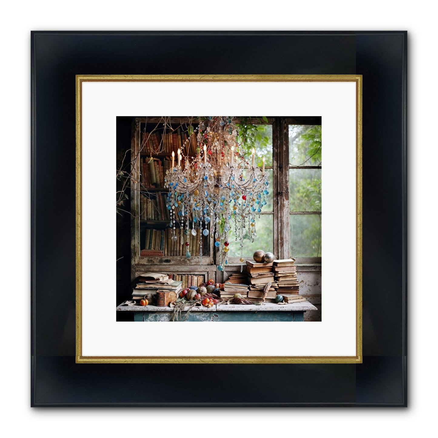 Blessings Find Me Framed Print - Wide Black w/Gold 12x12