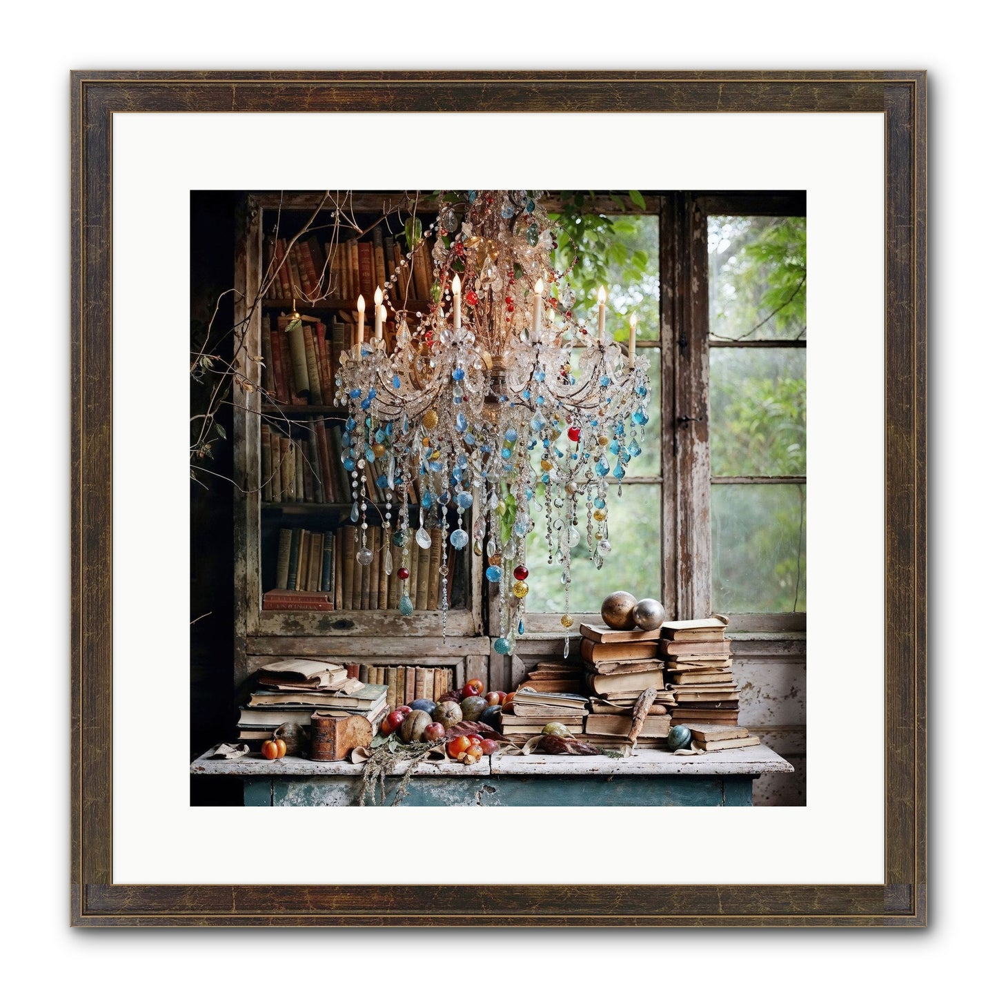 Blessings Find Me Framed Print - Slimwoods Black/Gold 16x16