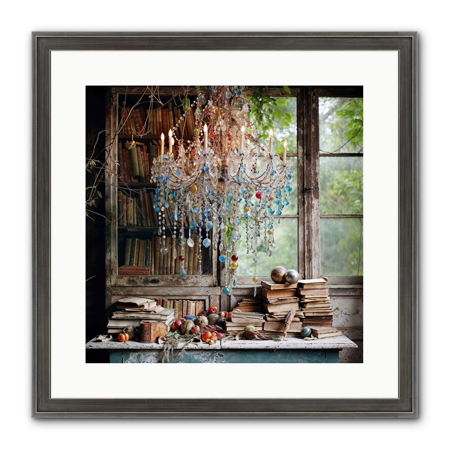 Blessings Find Me Framed Print - Slimwoods Black/Silver 16x16