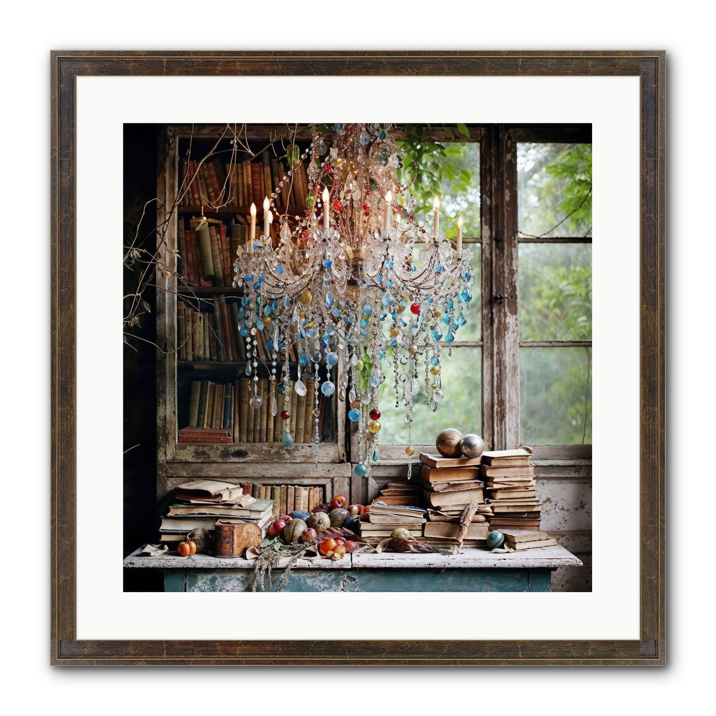 Blessings Find Me Framed Print - Slimwoods Black/Gold 20x20