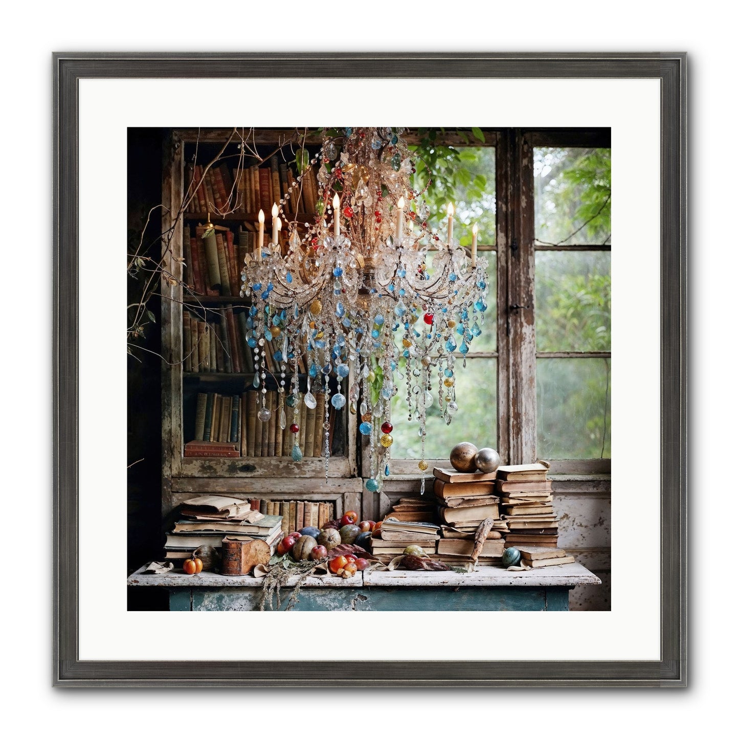 Blessings Find Me Framed Print - Slimwoods Black/Silver 20x20