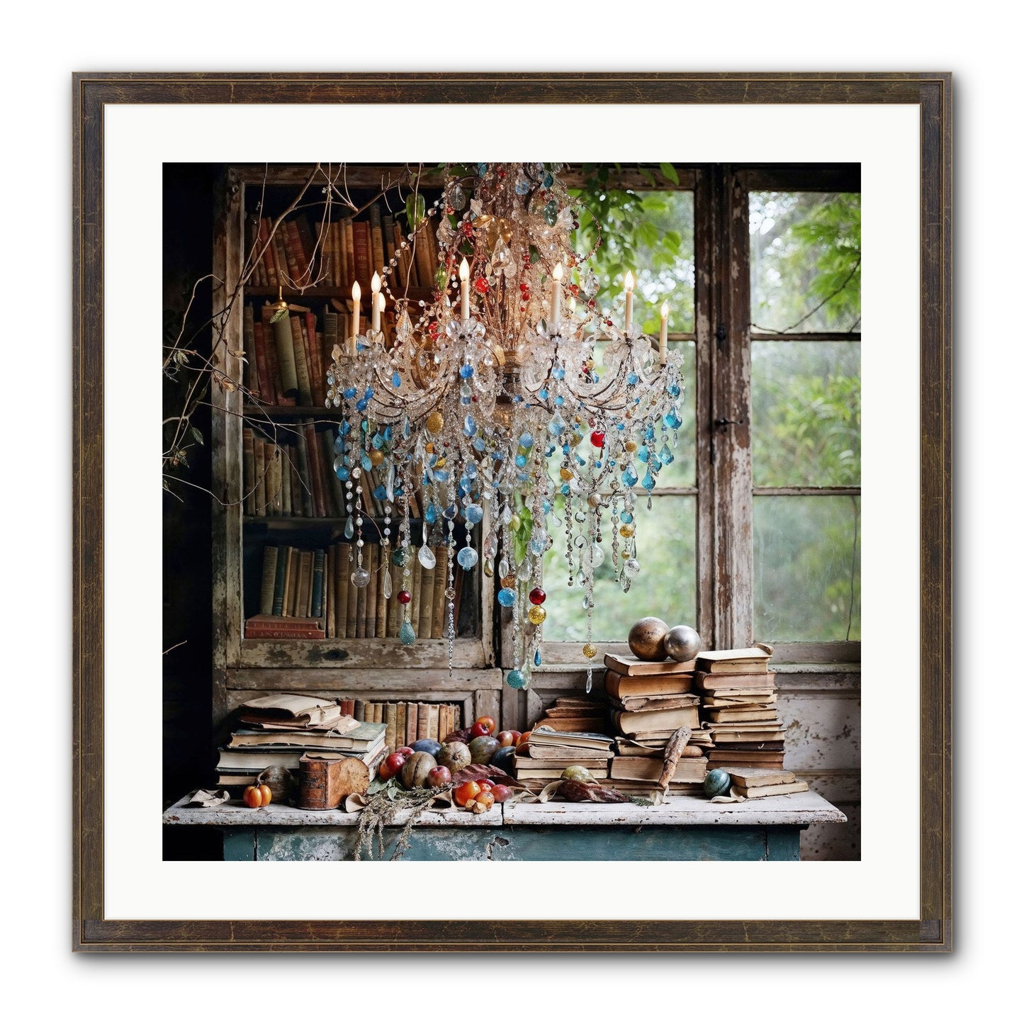 Blessings Find Me Framed Print - Slimwoods Black/Gold 24x24