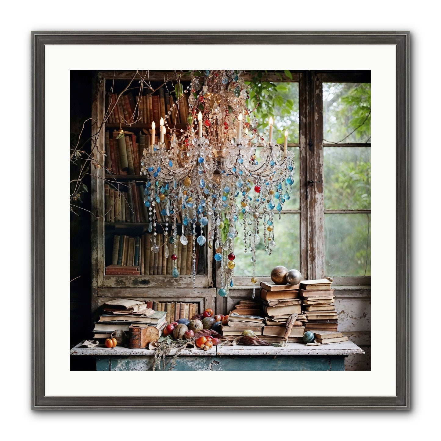 Blessings Find Me Framed Print - Slimwoods Black/Silver 24x24