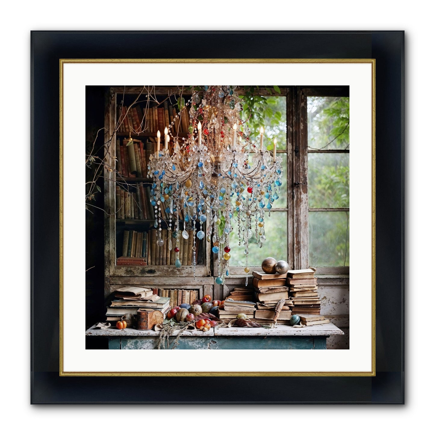 Blessings Find Me Framed Print - Wide Black w/Gold 24x24