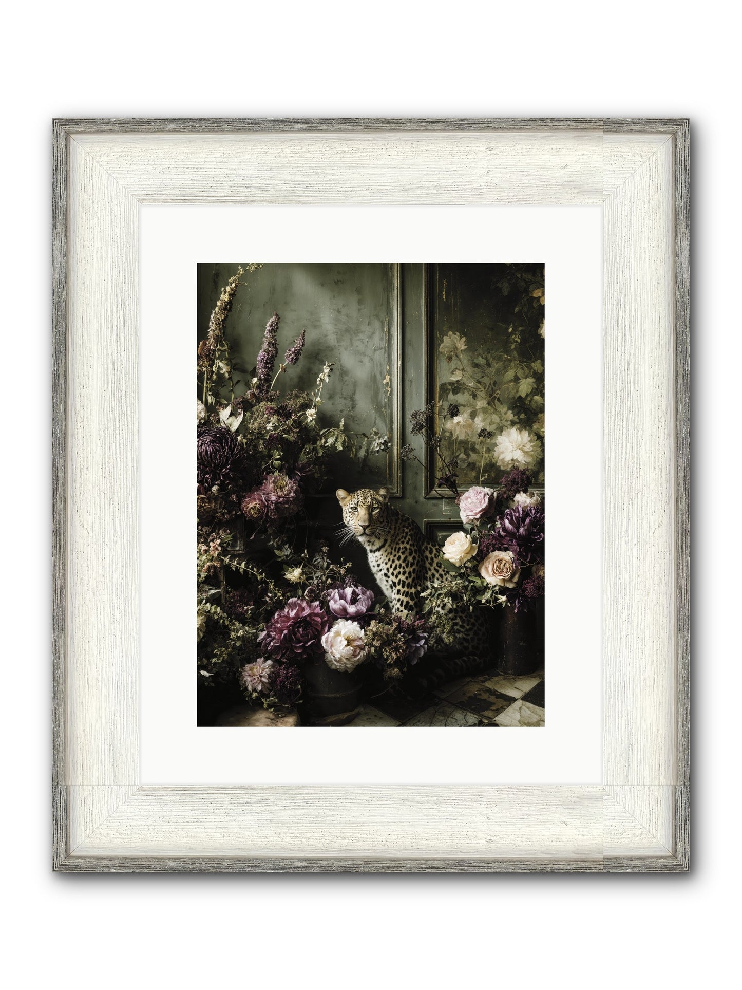 Bliss In Full Bloom Framed Print - Driftwood White 12x16