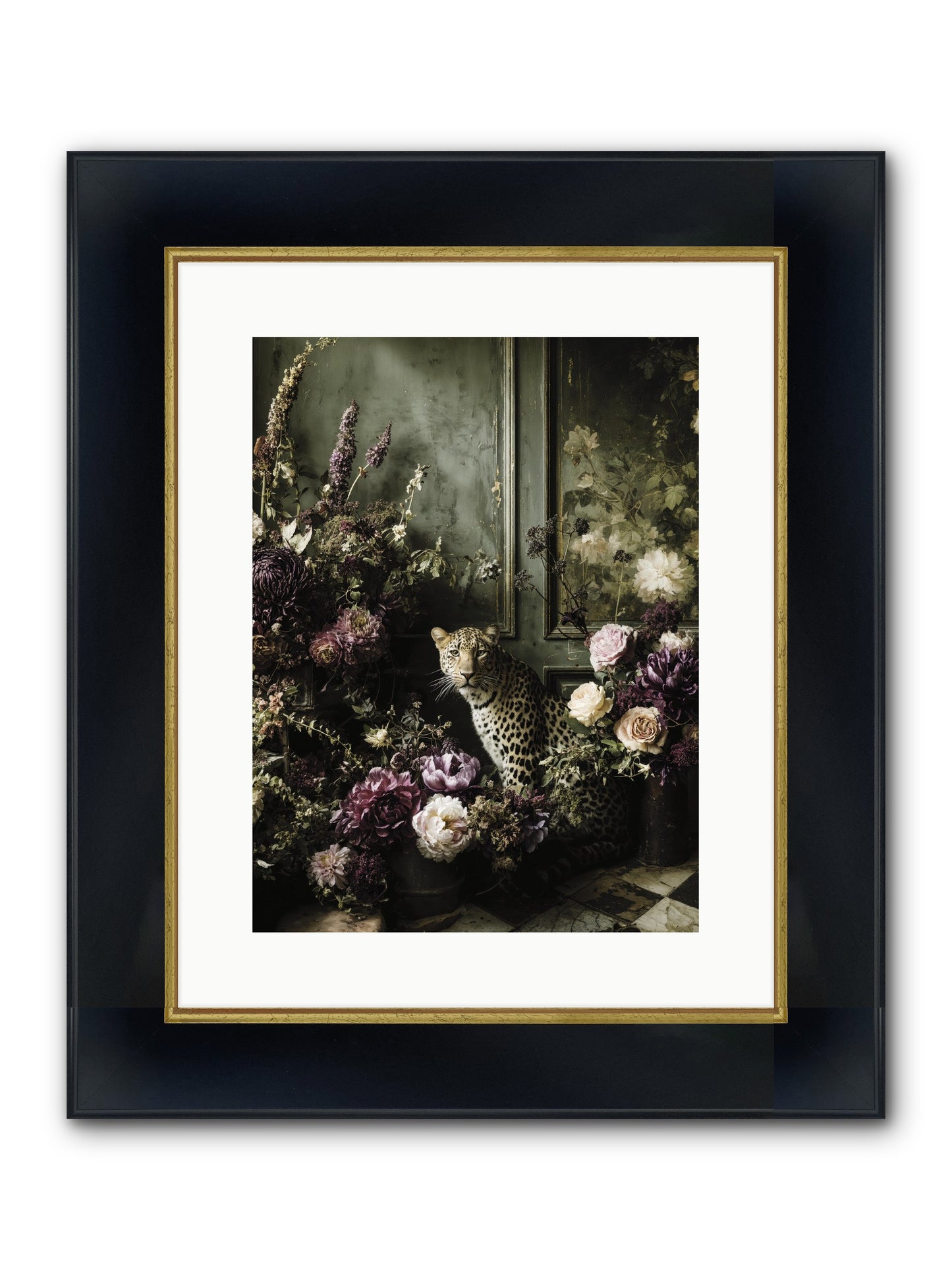 Bliss In Full Bloom Framed Print - Wide Black w/Gold 12x16