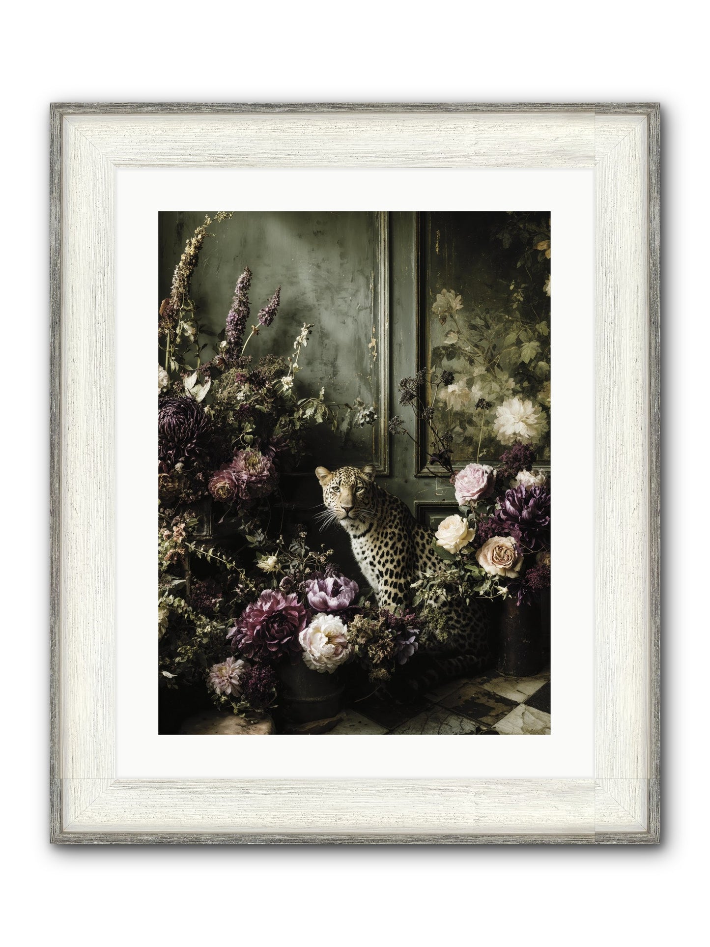 Bliss In Full Bloom Framed Print - Driftwood White 18x24