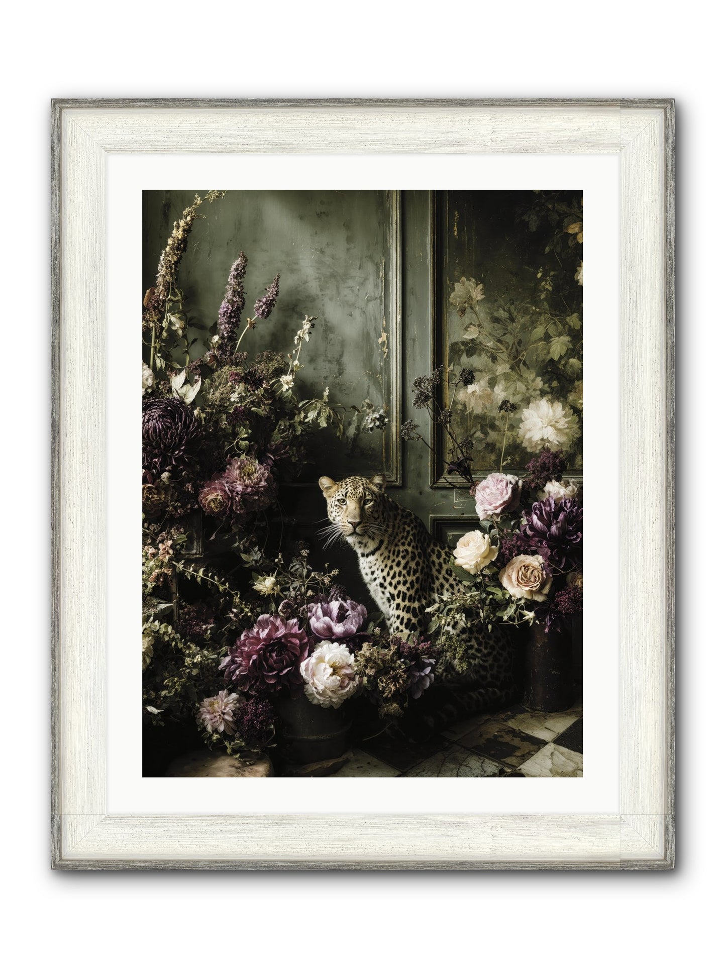 Bliss In Full Bloom Framed Print - Driftwood White 24x32