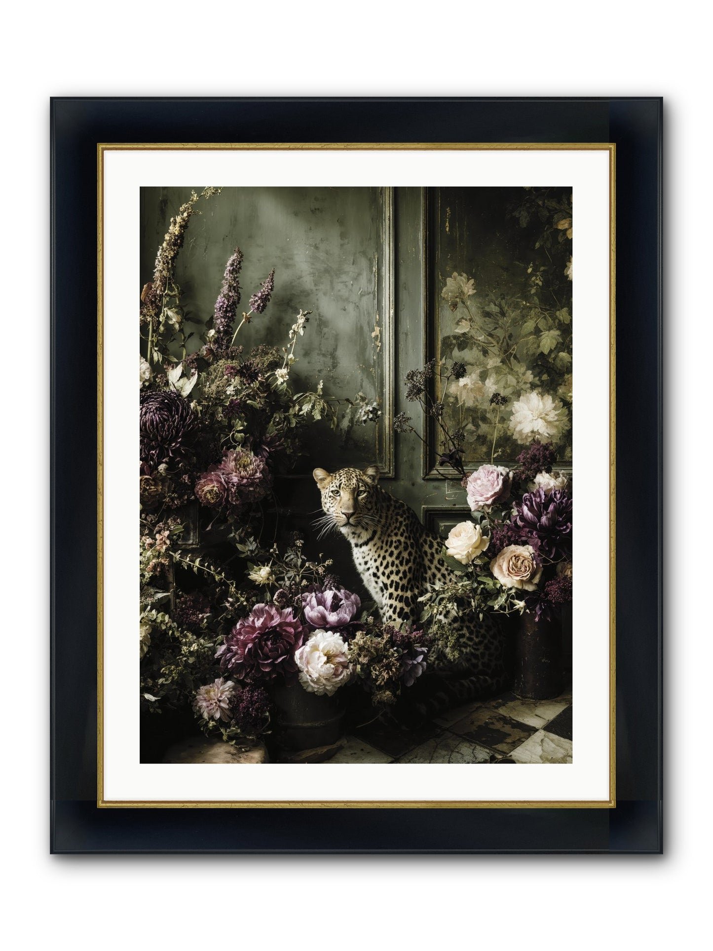 Bliss In Full Bloom Framed Print - Wide Black w/Gold 24x32