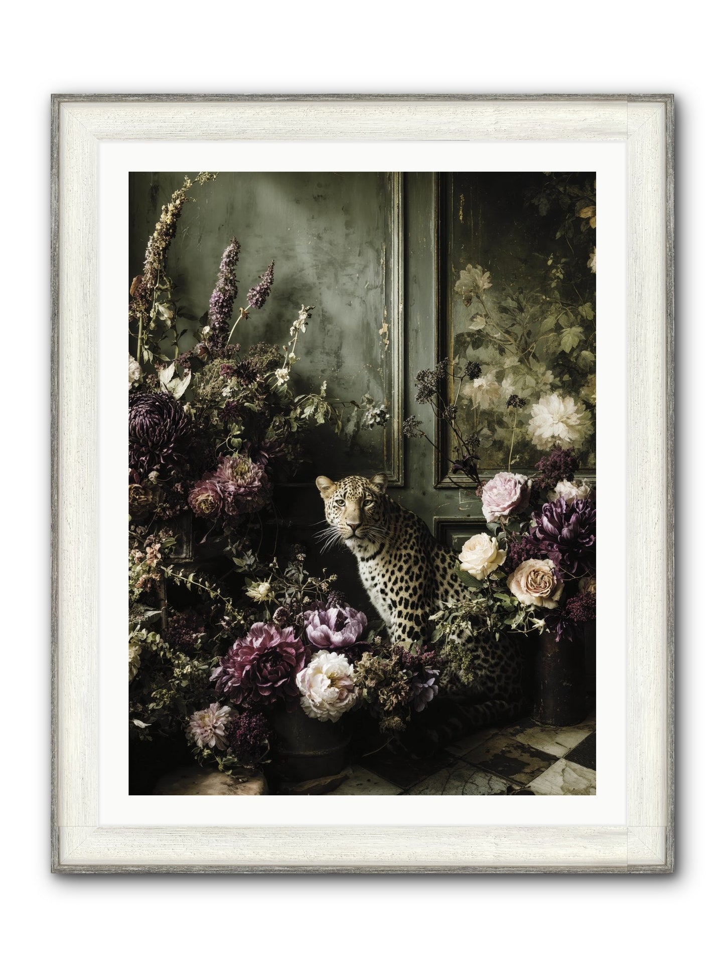 Bliss In Full Bloom Framed Print - Driftwood White 30x40