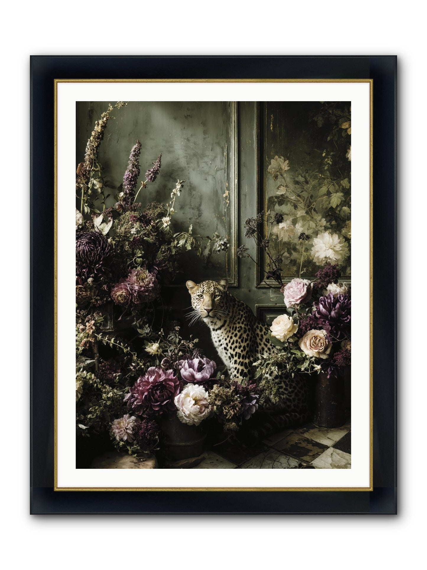 Bliss In Full Bloom Framed Print - Wide Black w/Gold 30x40