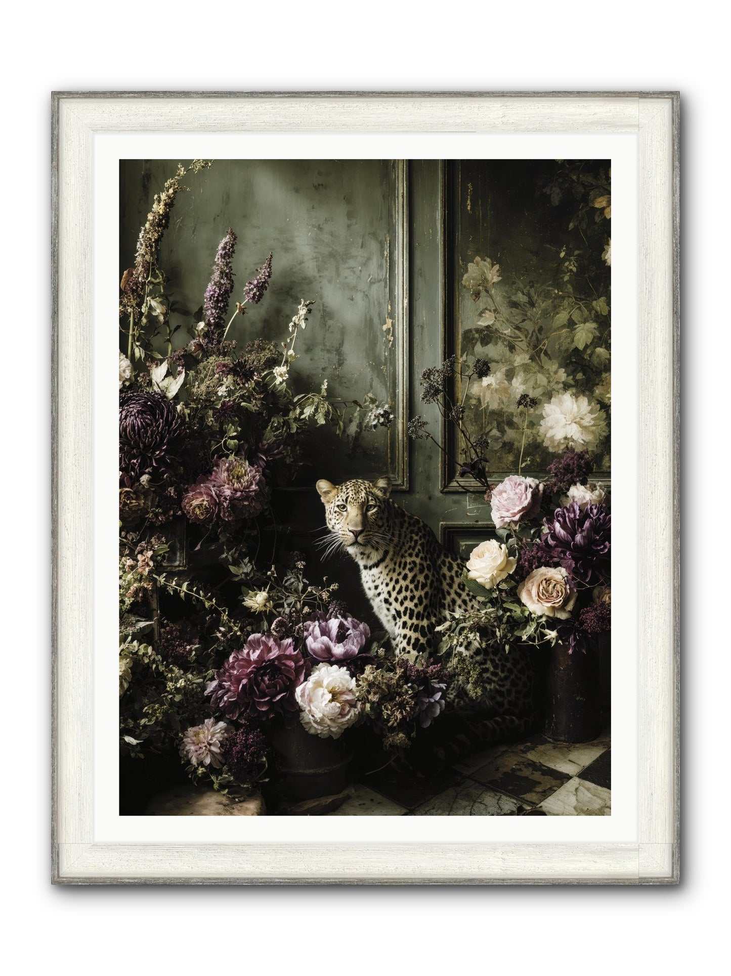 Bliss In Full Bloom Framed Print - Driftwood White 36x48