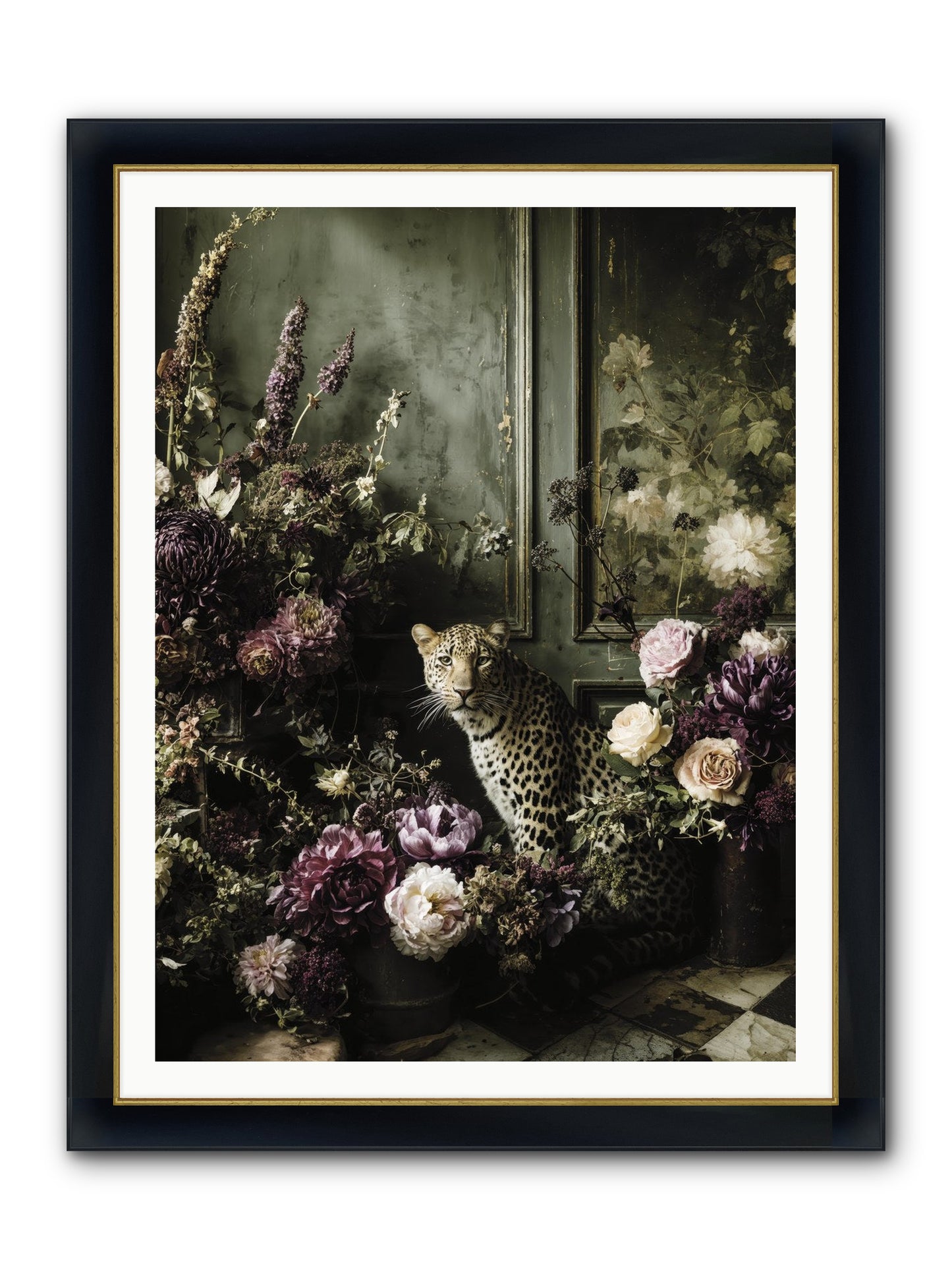 Bliss In Full Bloom Framed Print - Wide Black w/Gold 36x48
