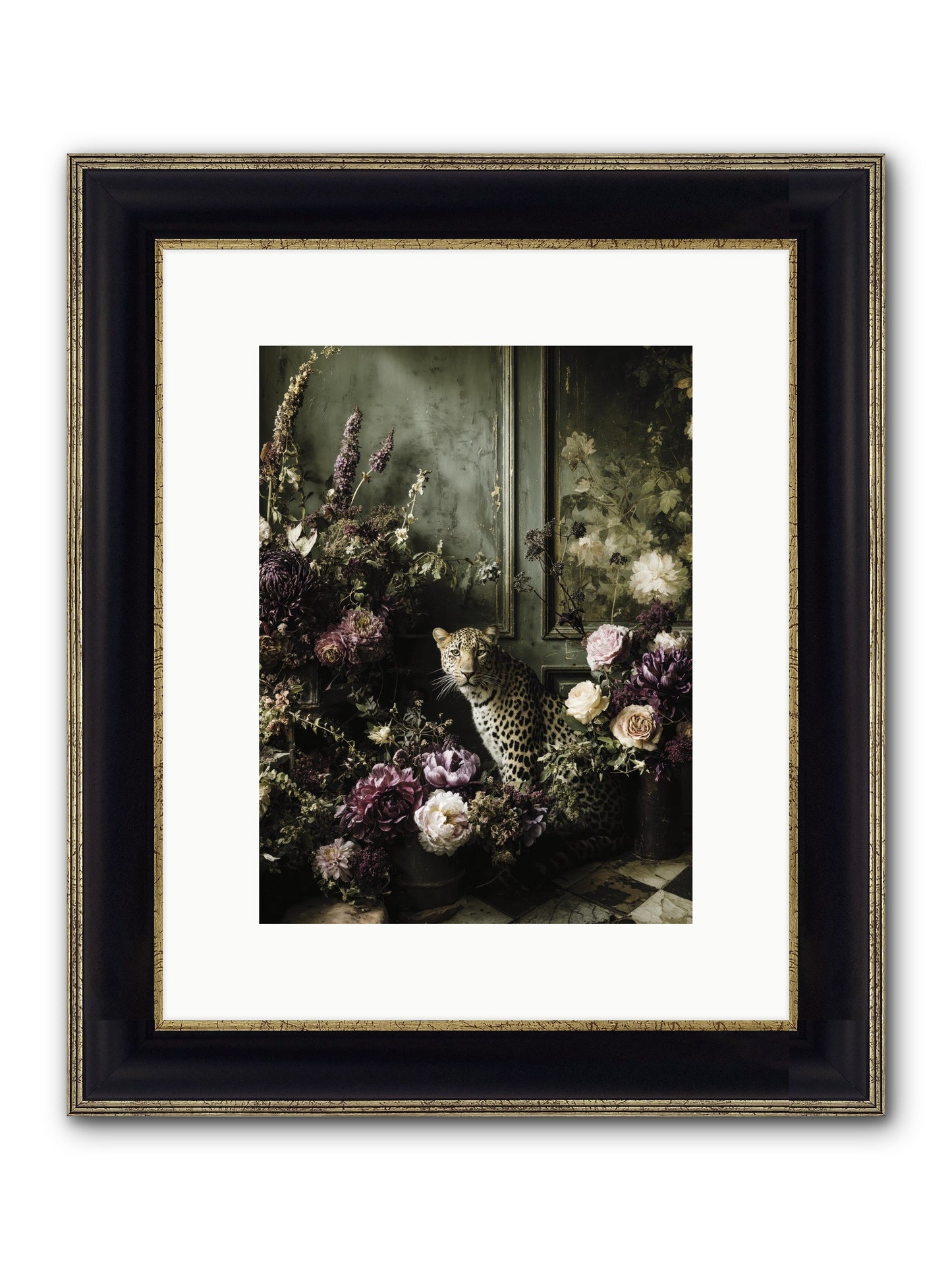 Bliss In Full Bloom Framed Print - Black & Gold 9x12