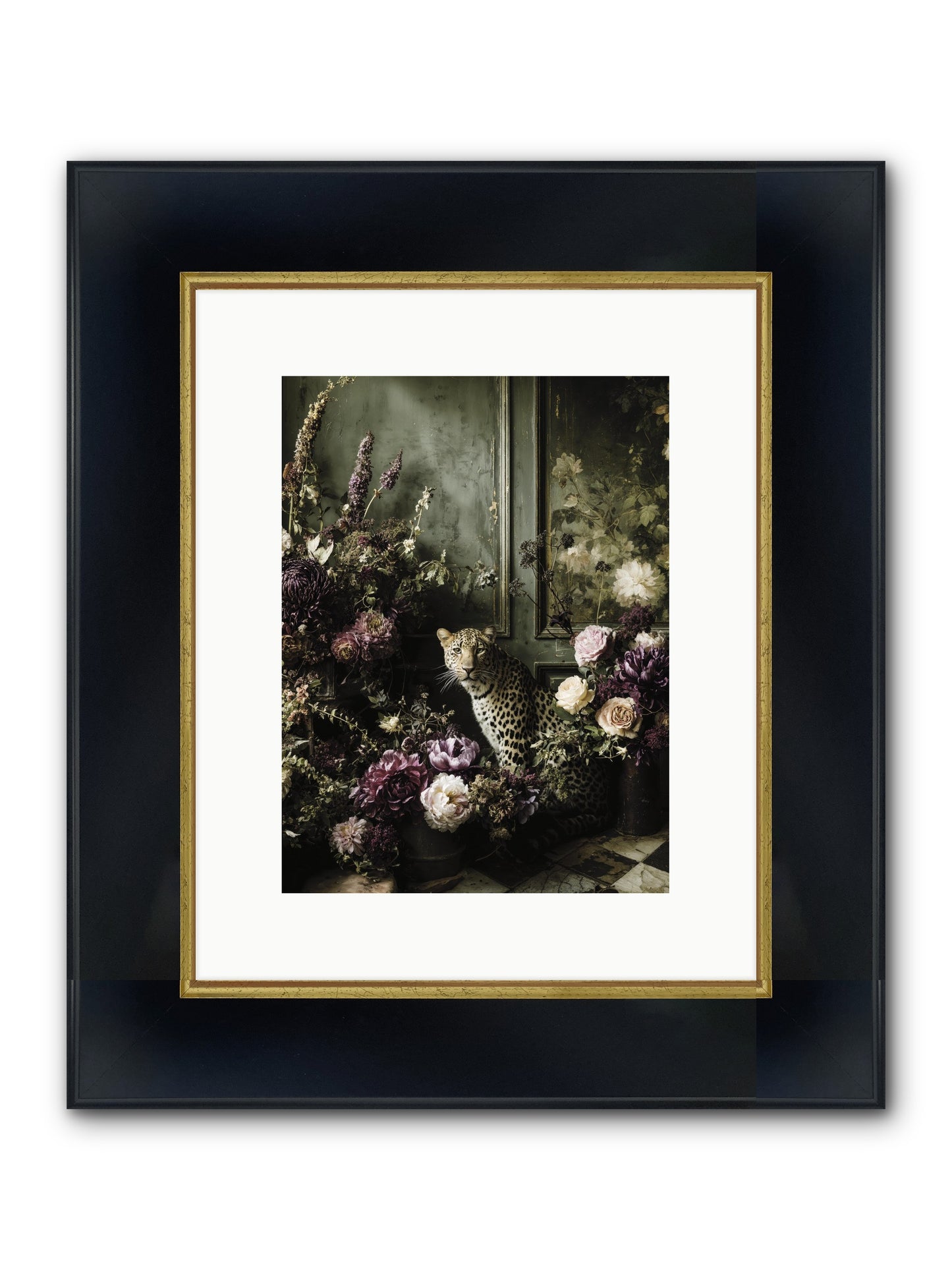 Bliss In Full Bloom Framed Print - Wide Black w/Gold 9x12