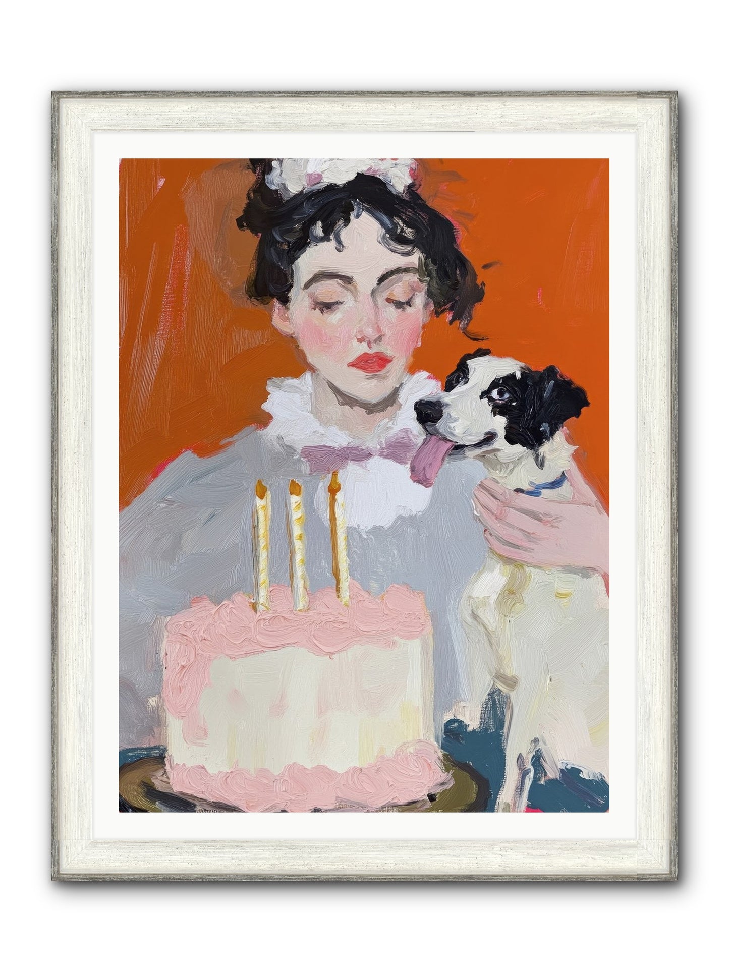 Bliss Wears Our Names Framed Print - Driftwood White 36x48