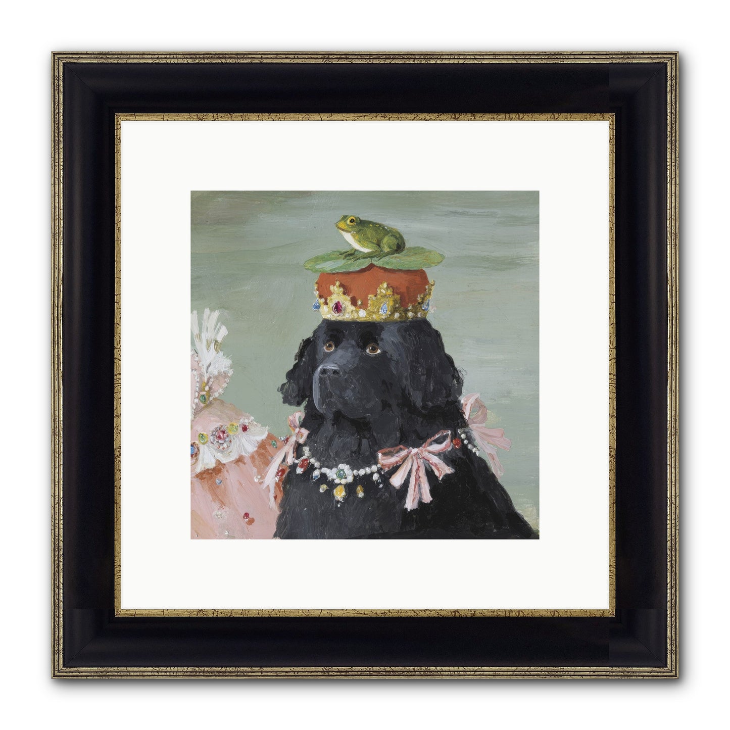 Blissful Conjurings Framed Print - Black & Gold 10x10