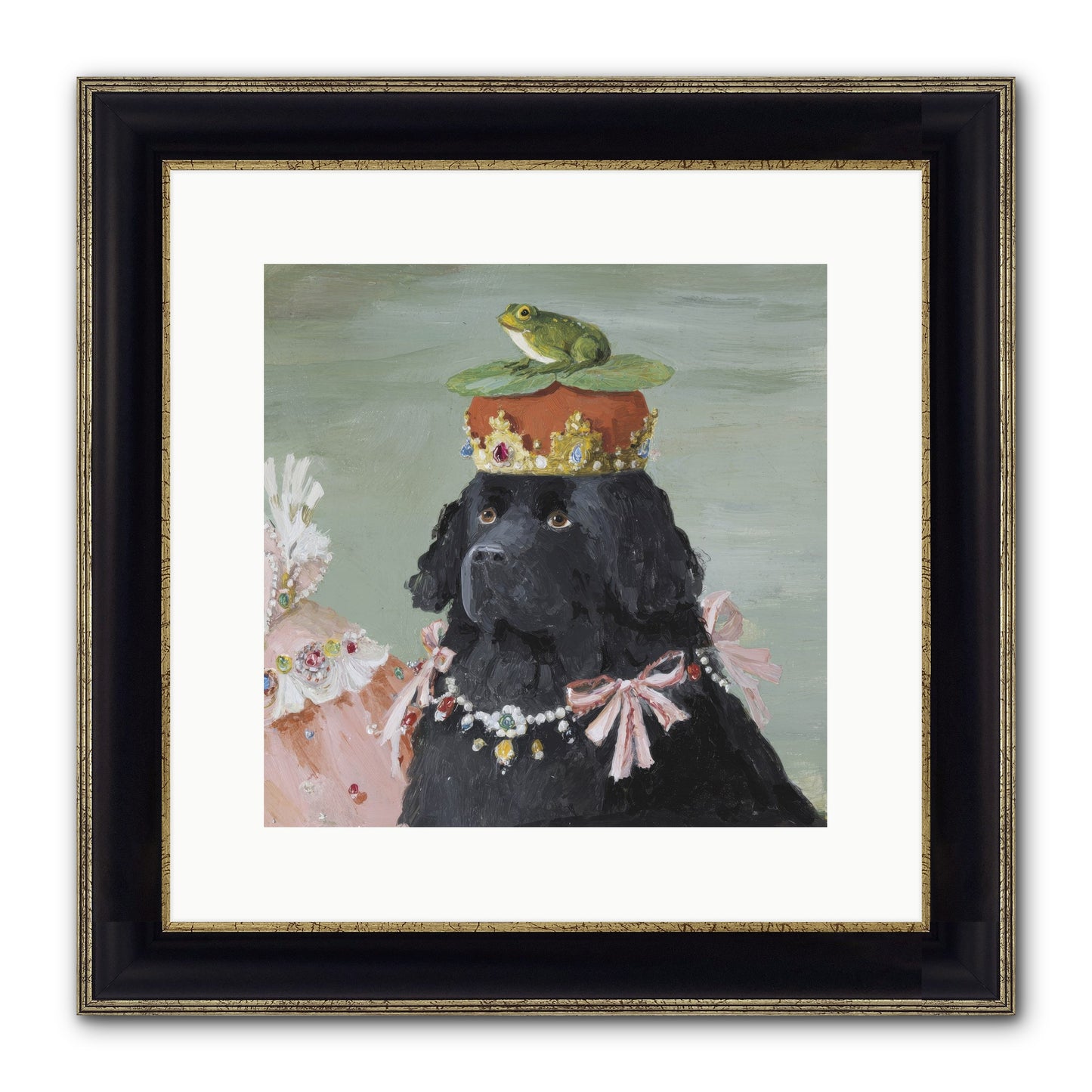 Blissful Conjurings Framed Print - Black & Gold 12x12