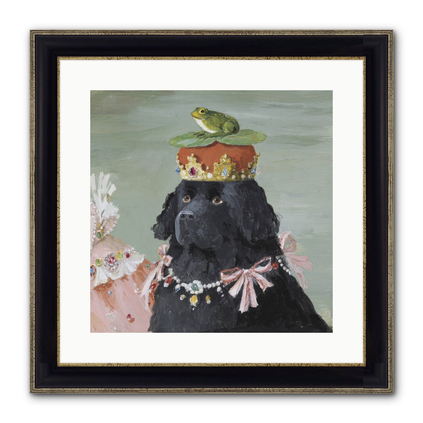 Blissful Conjurings Framed Print - Black & Gold 16x16