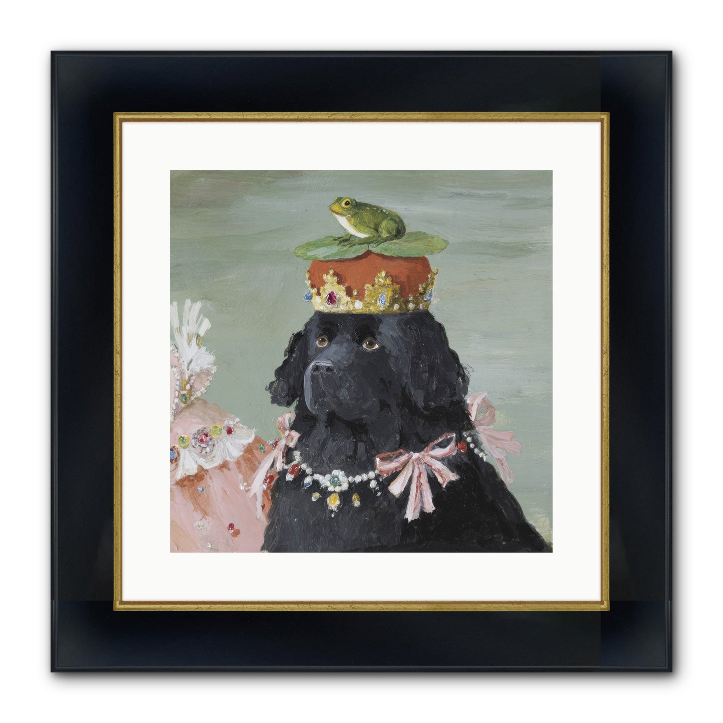 Blissful Conjurings Framed Print - Wide Black w/Gold 16x16