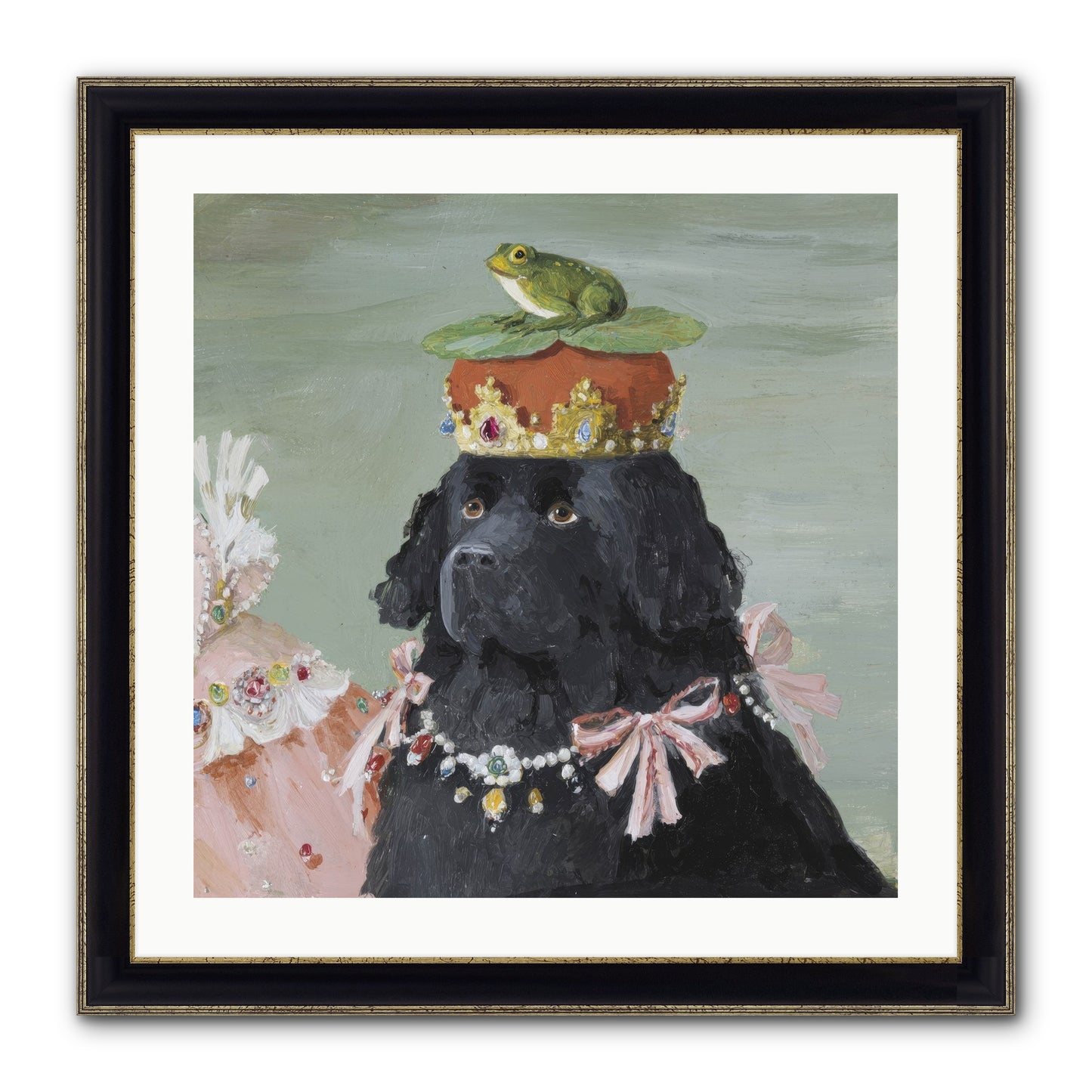 Blissful Conjurings Framed Print - Black & Gold 24x24