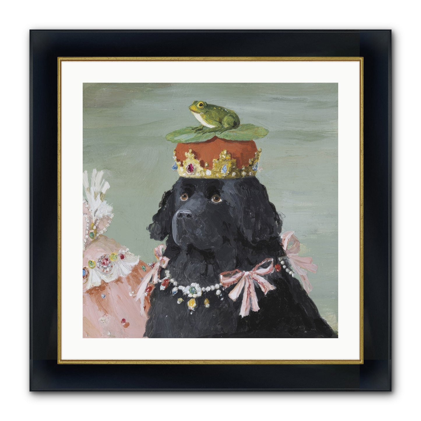 Blissful Conjurings Framed Print - Wide Black w/Gold 24x24