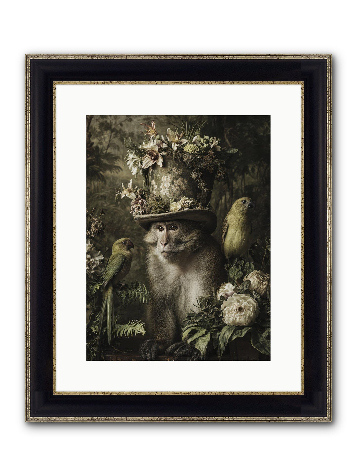 Blisswork Framed Print - Black & Gold 12x16