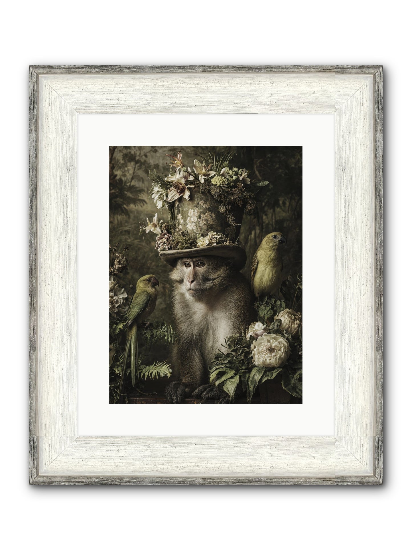 Blisswork Framed Print - Driftwood White 12x16