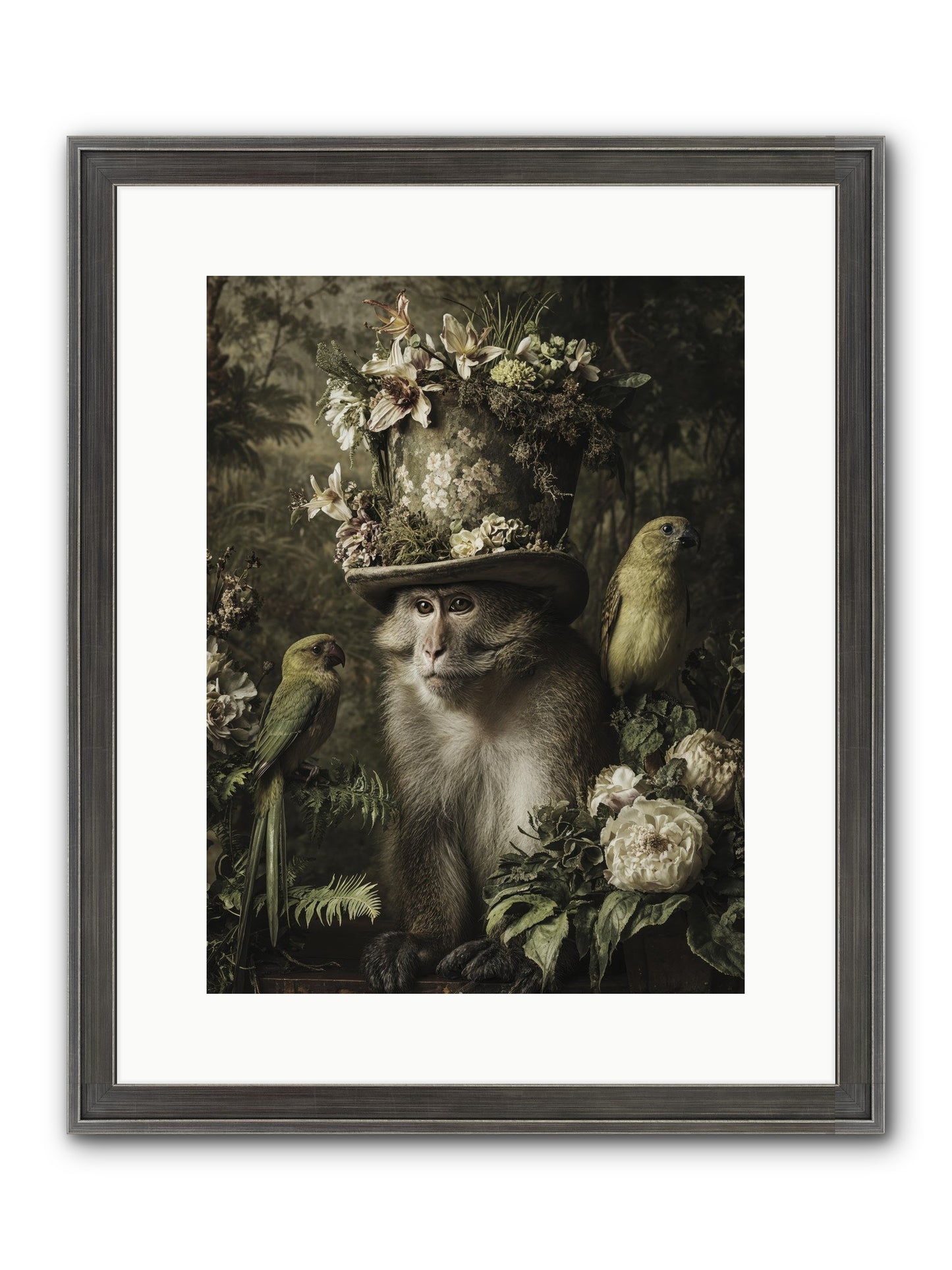 Blisswork Framed Print - Slimwoods Black/Silver 12x16