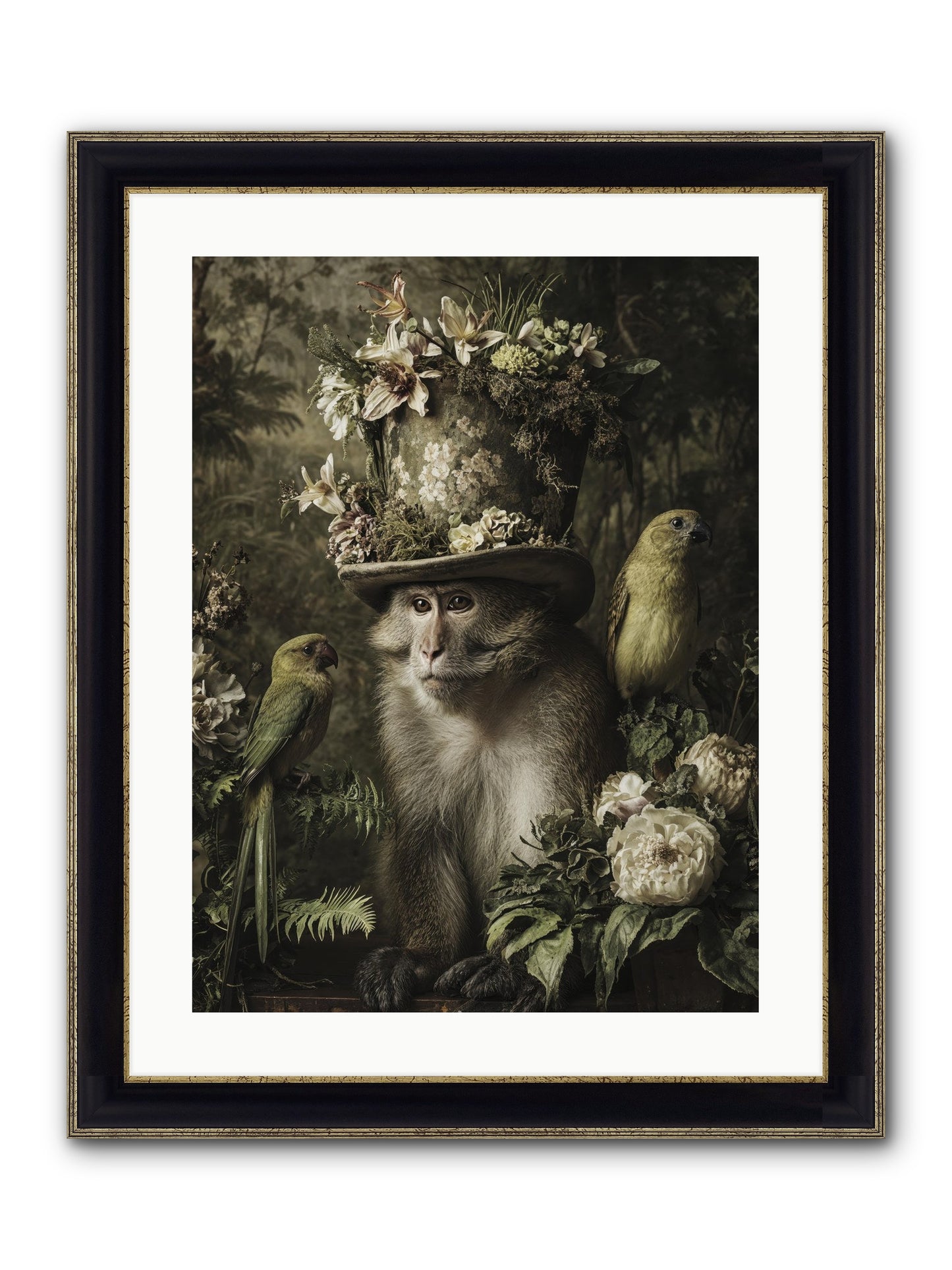 Blisswork Framed Print - Black & Gold 18x24