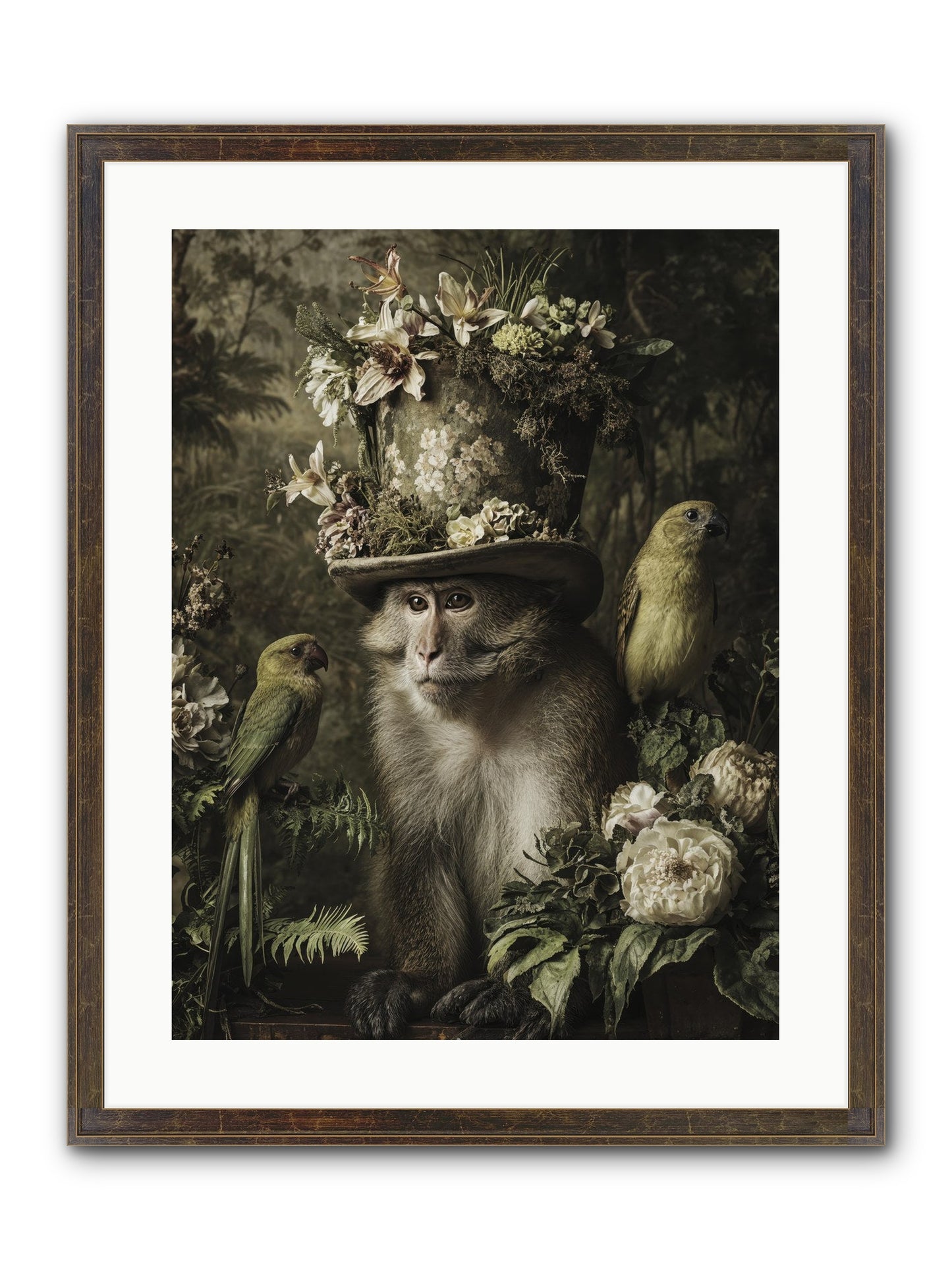 Blisswork Framed Print - Slimwoods Black/Gold 18x24