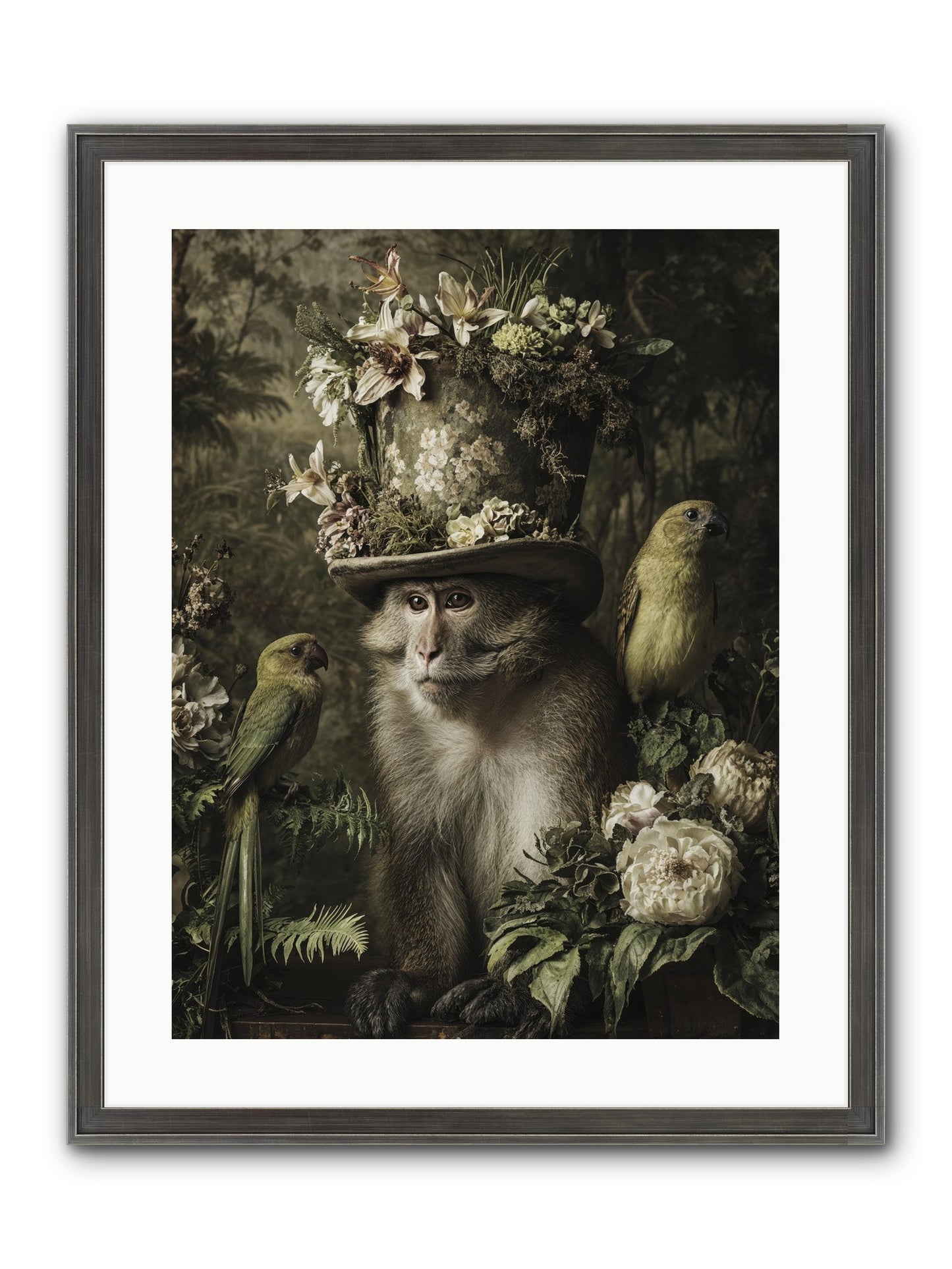 Blisswork Framed Print - Slimwoods Black/Silver 18x24