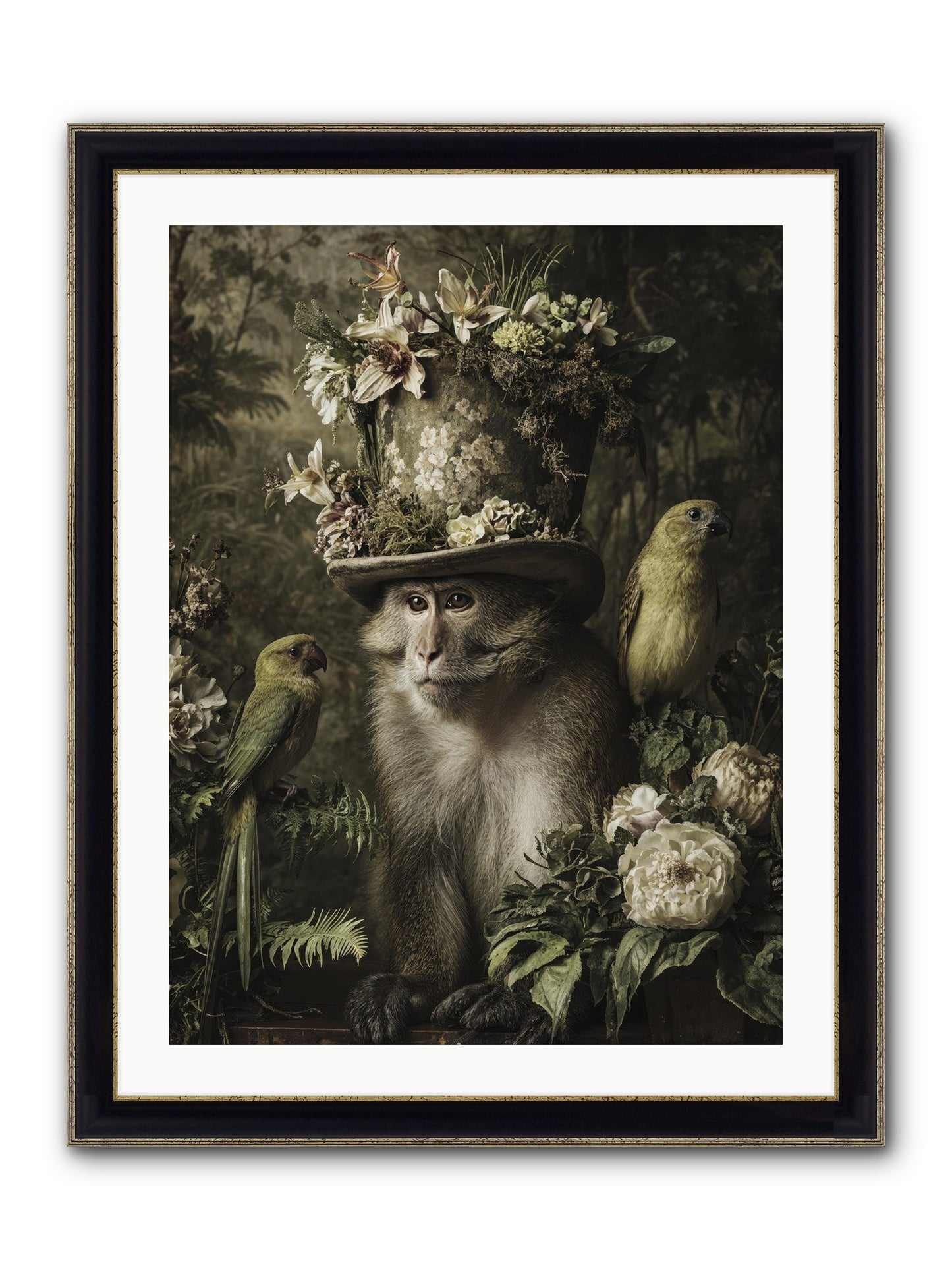 Blisswork Framed Print - Black & Gold 24x32