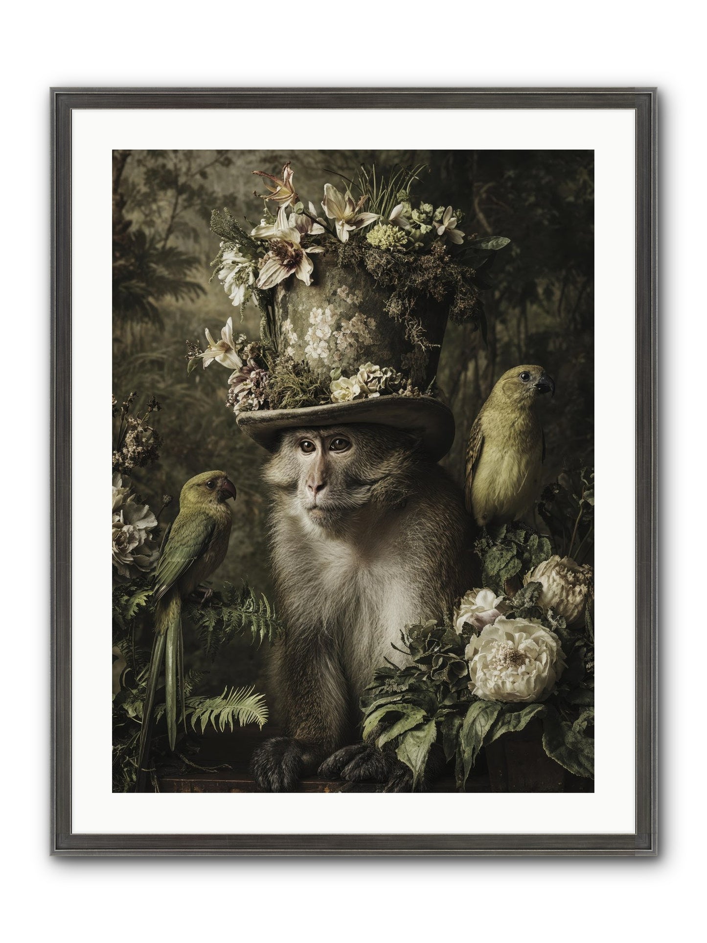 Blisswork Framed Print - Slimwoods Black/Silver 24x32