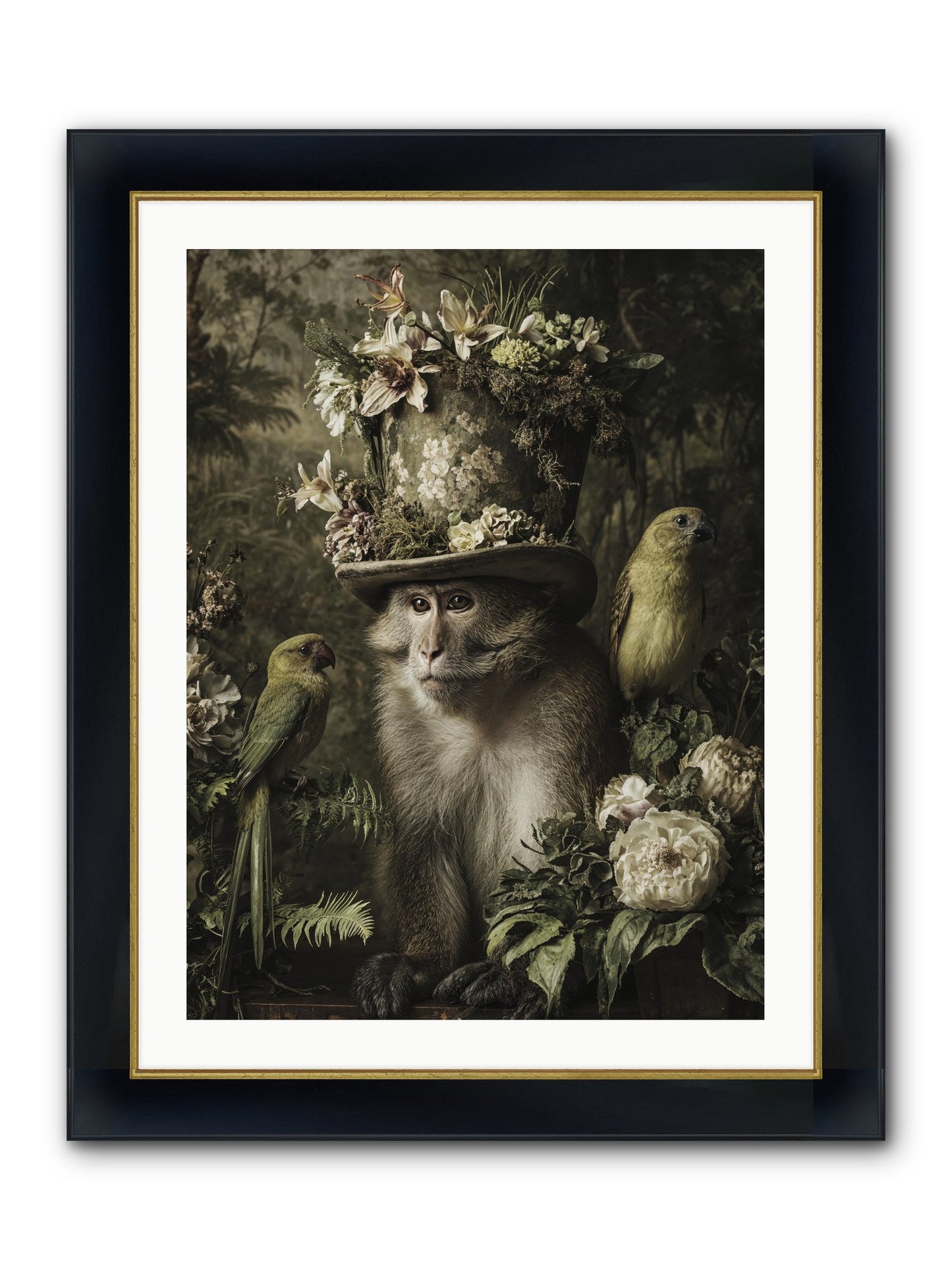 Blisswork Framed Print - Wide Black w/Gold 24x32