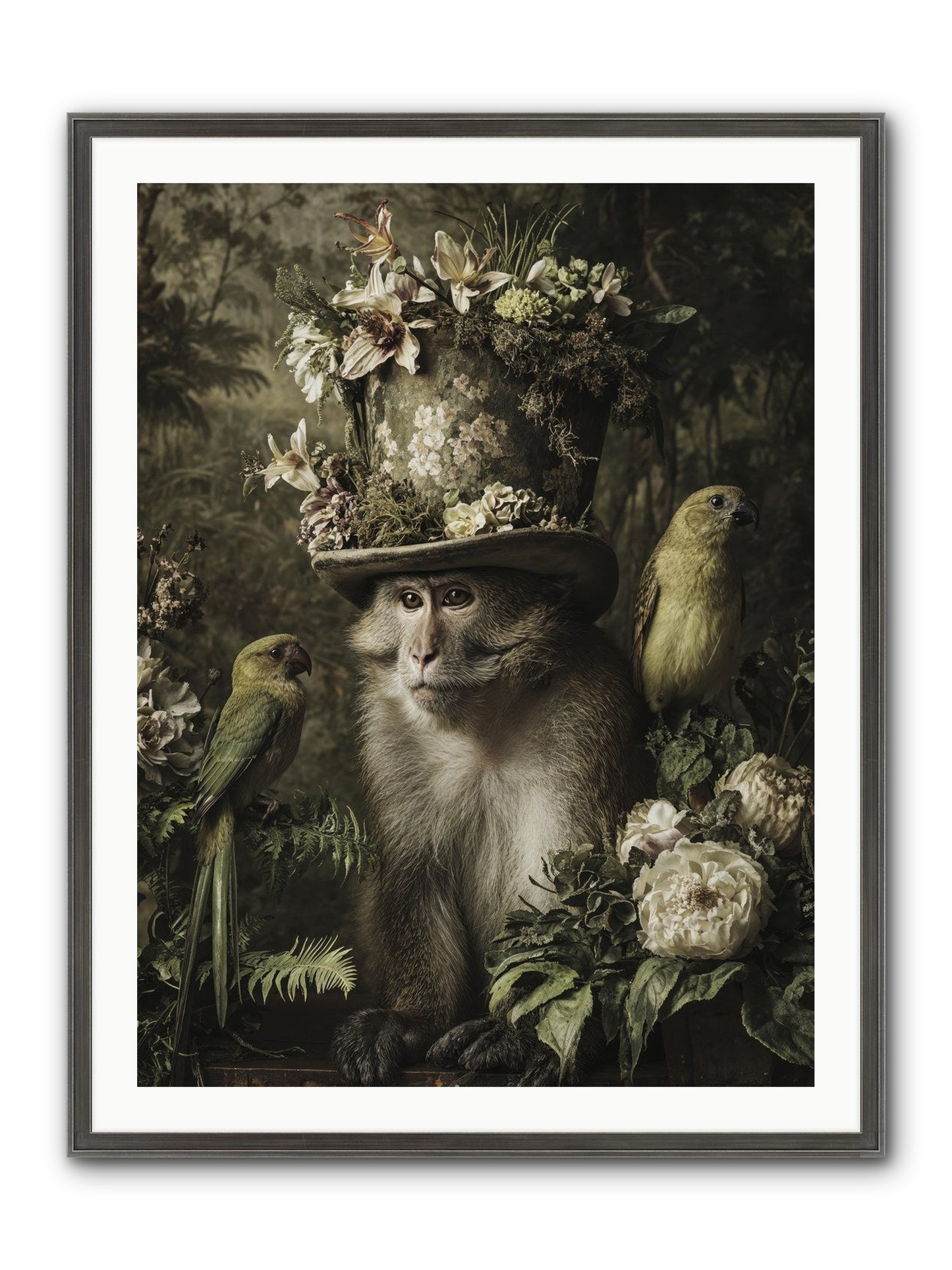 Blisswork Framed Print - Slimwoods Black/Silver 30x40