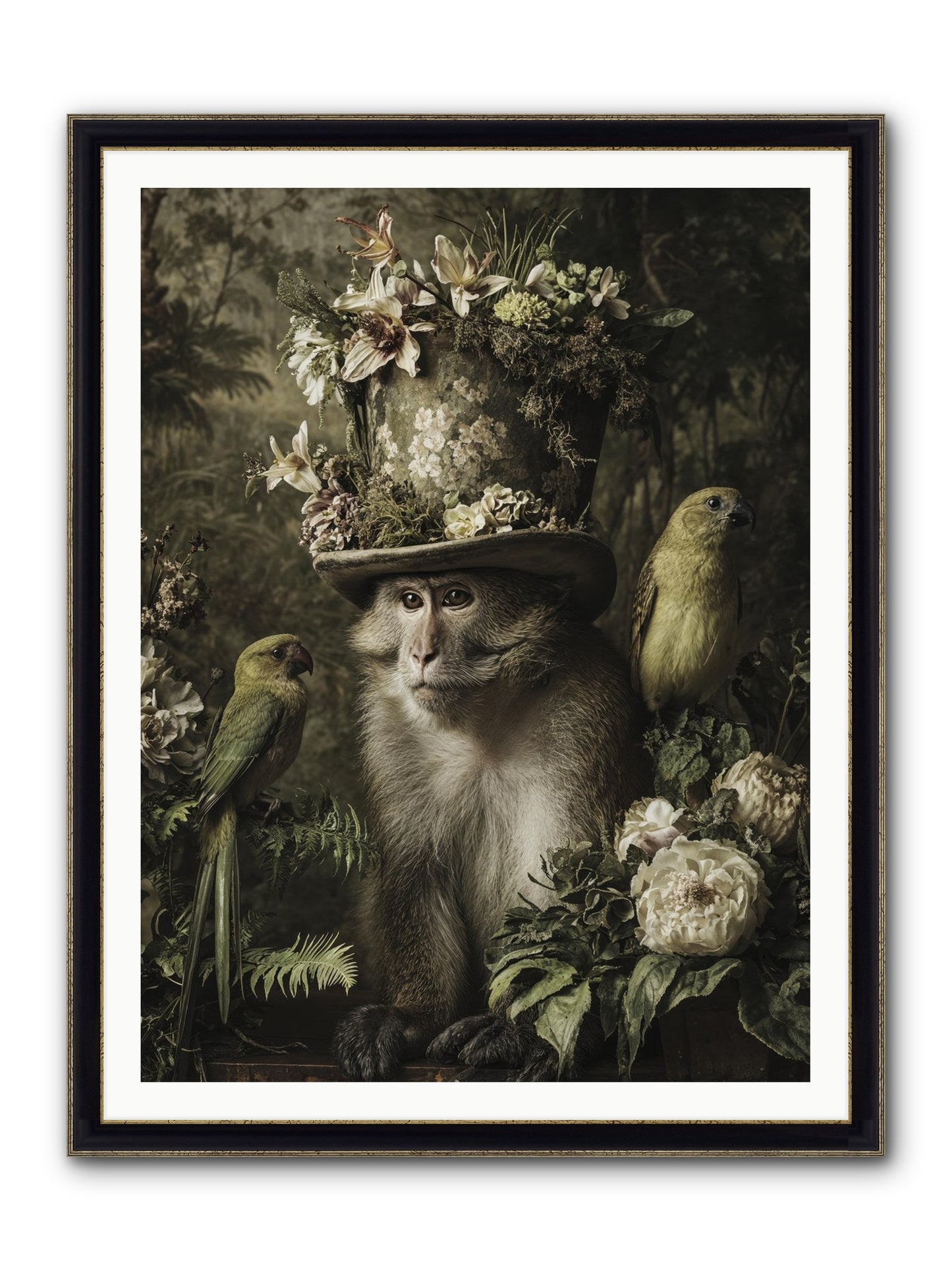 Blisswork Framed Print - Black & Gold 36x48