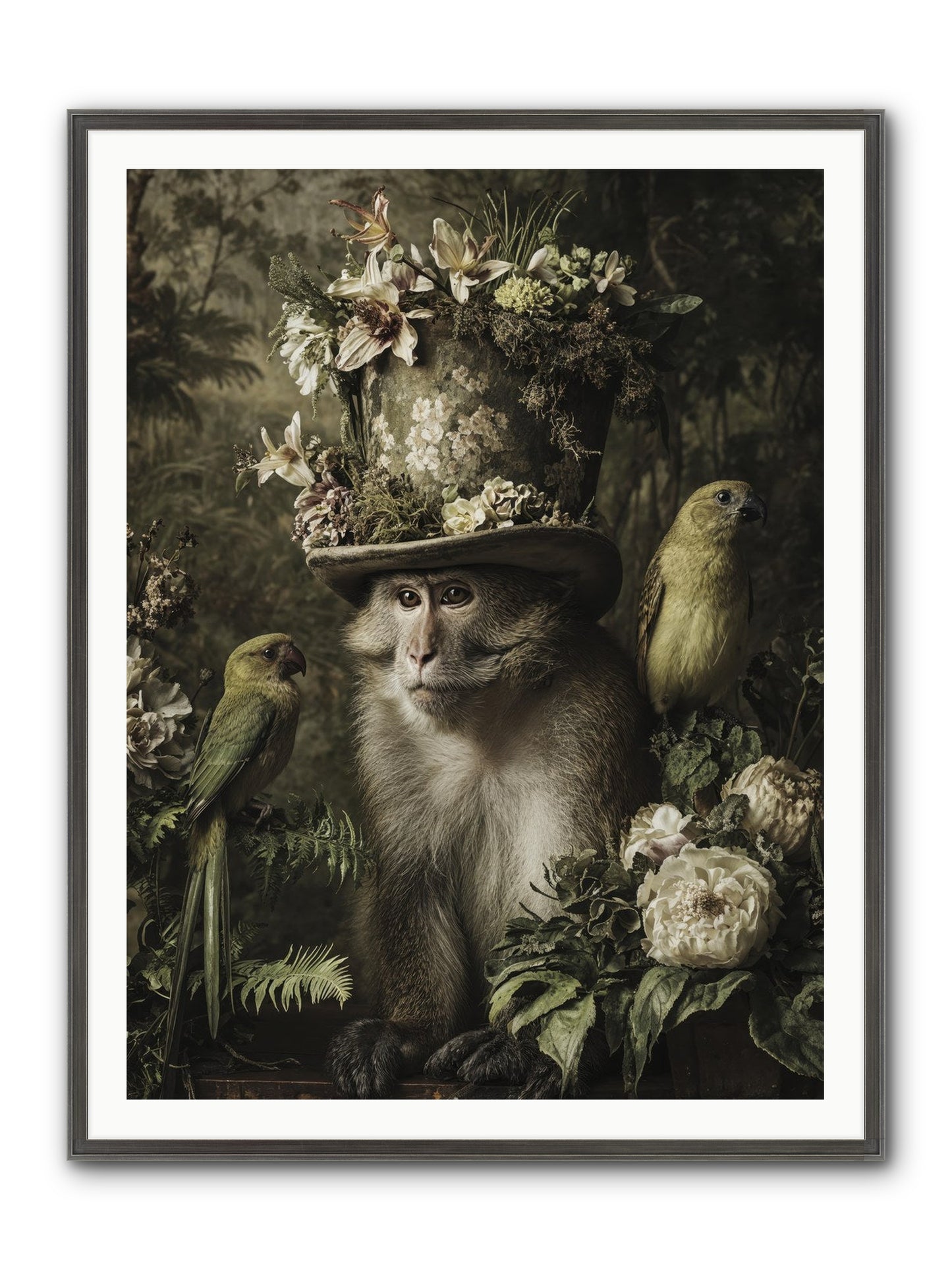 Blisswork Framed Print - Slimwoods Black/Silver 36x48