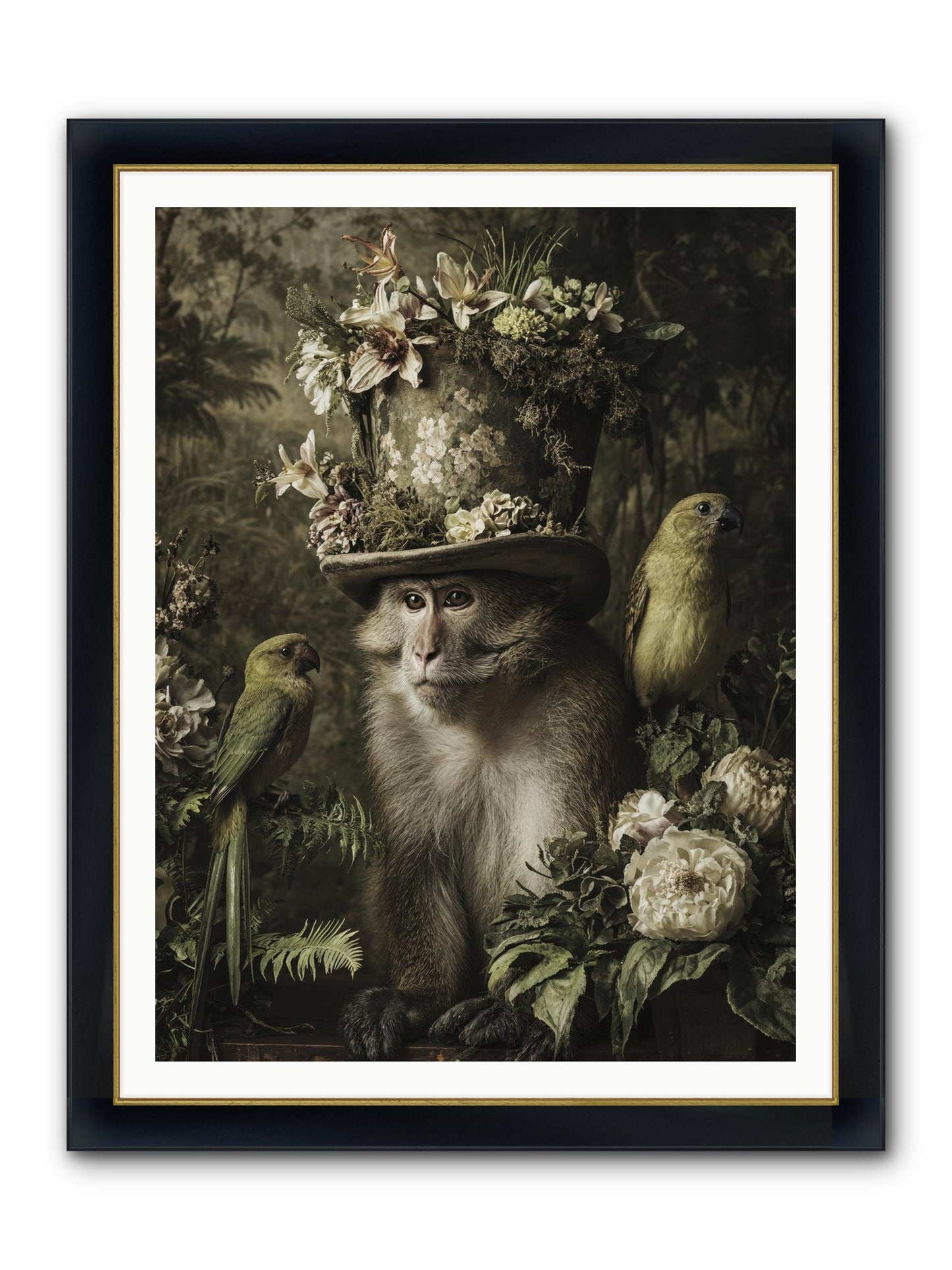 Blisswork Framed Print - Wide Black w/Gold 36x48