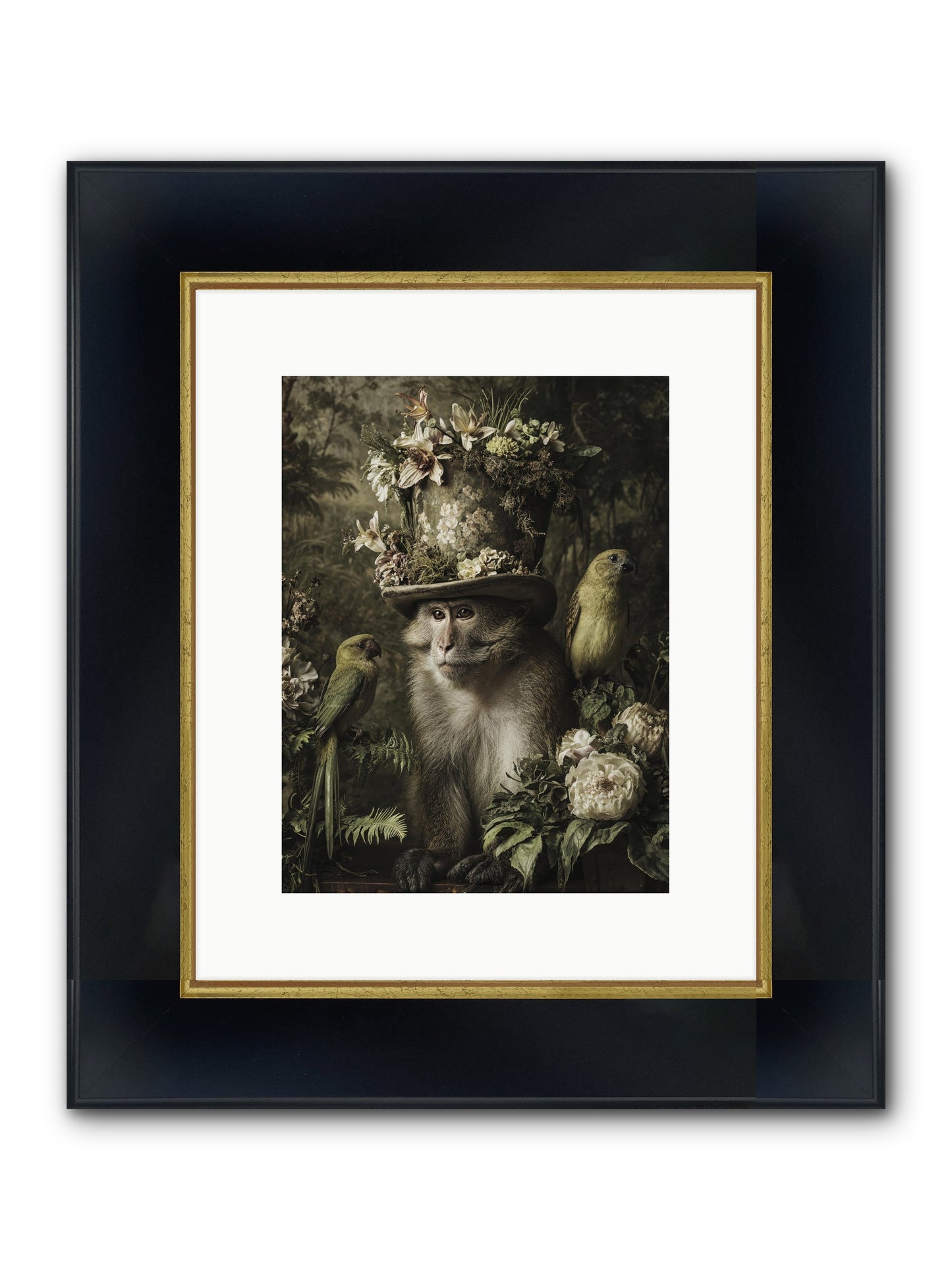 Blisswork Framed Print - Wide Black w/Gold 9x12