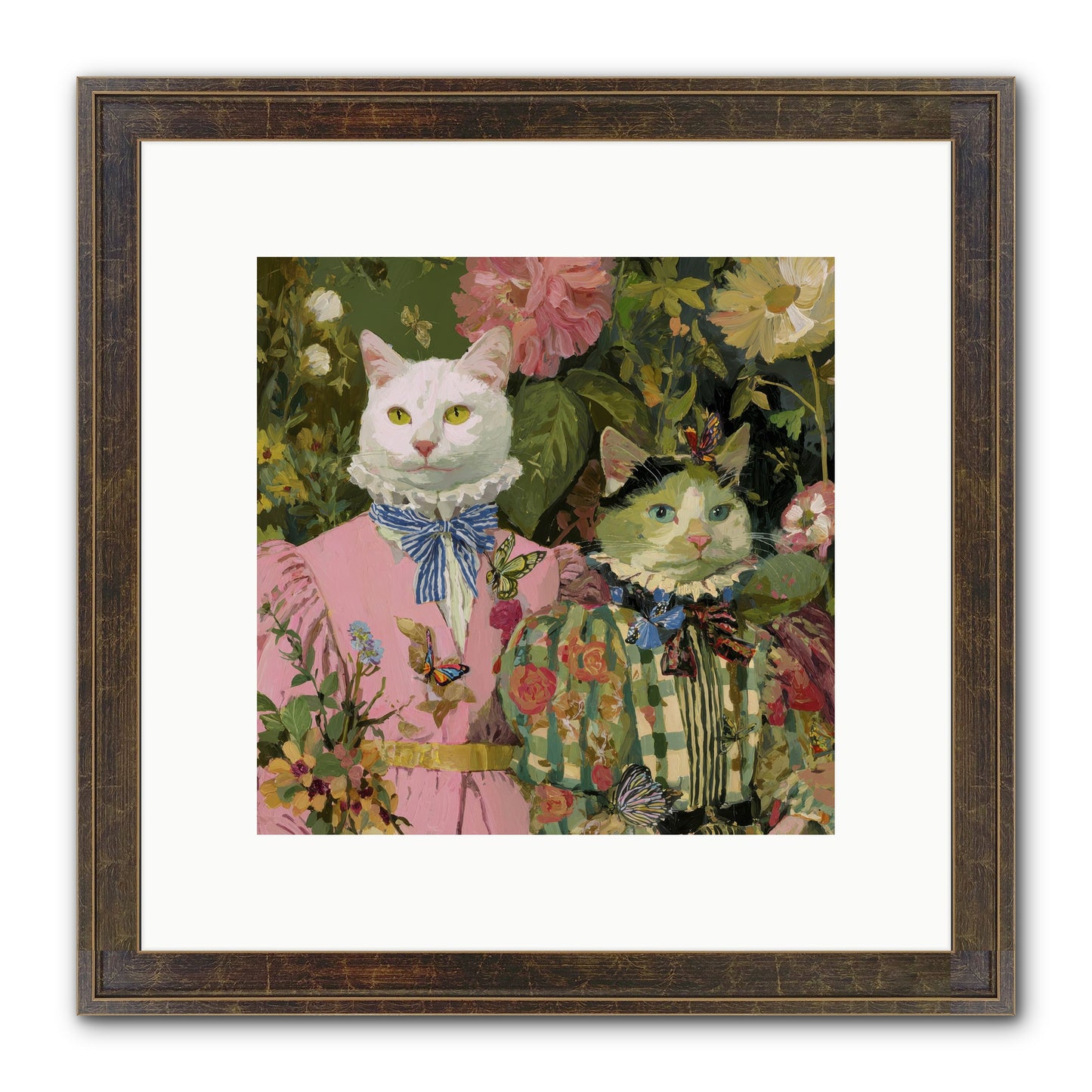 Bloom Fade Framed Print - Slimwoods Black/Gold 10x10