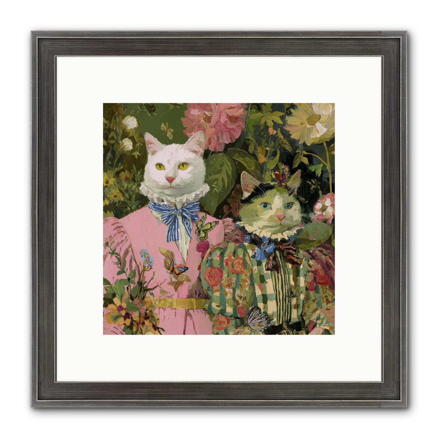 Bloom Fade Framed Print - Slimwoods Black/Silver 10x10