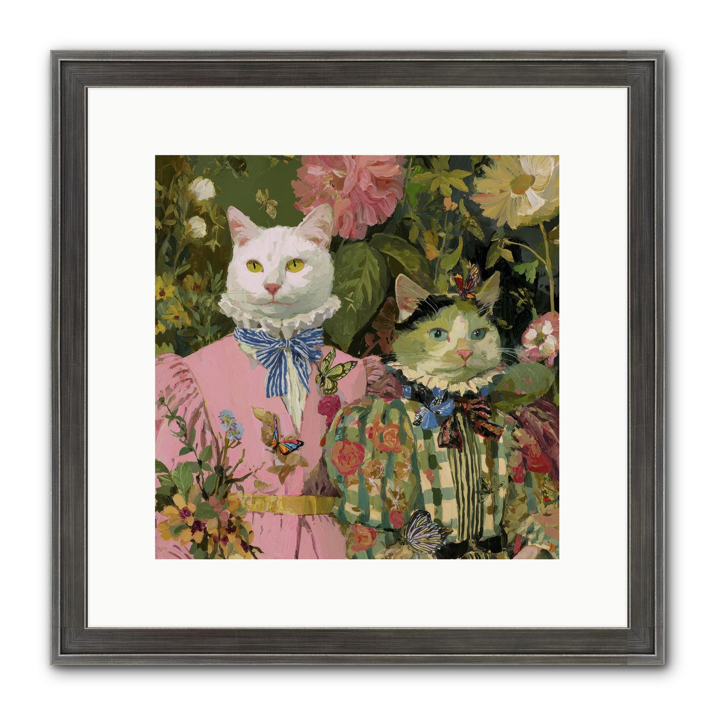 Bloom Fade Framed Print - Slimwoods Black/Silver 12x12