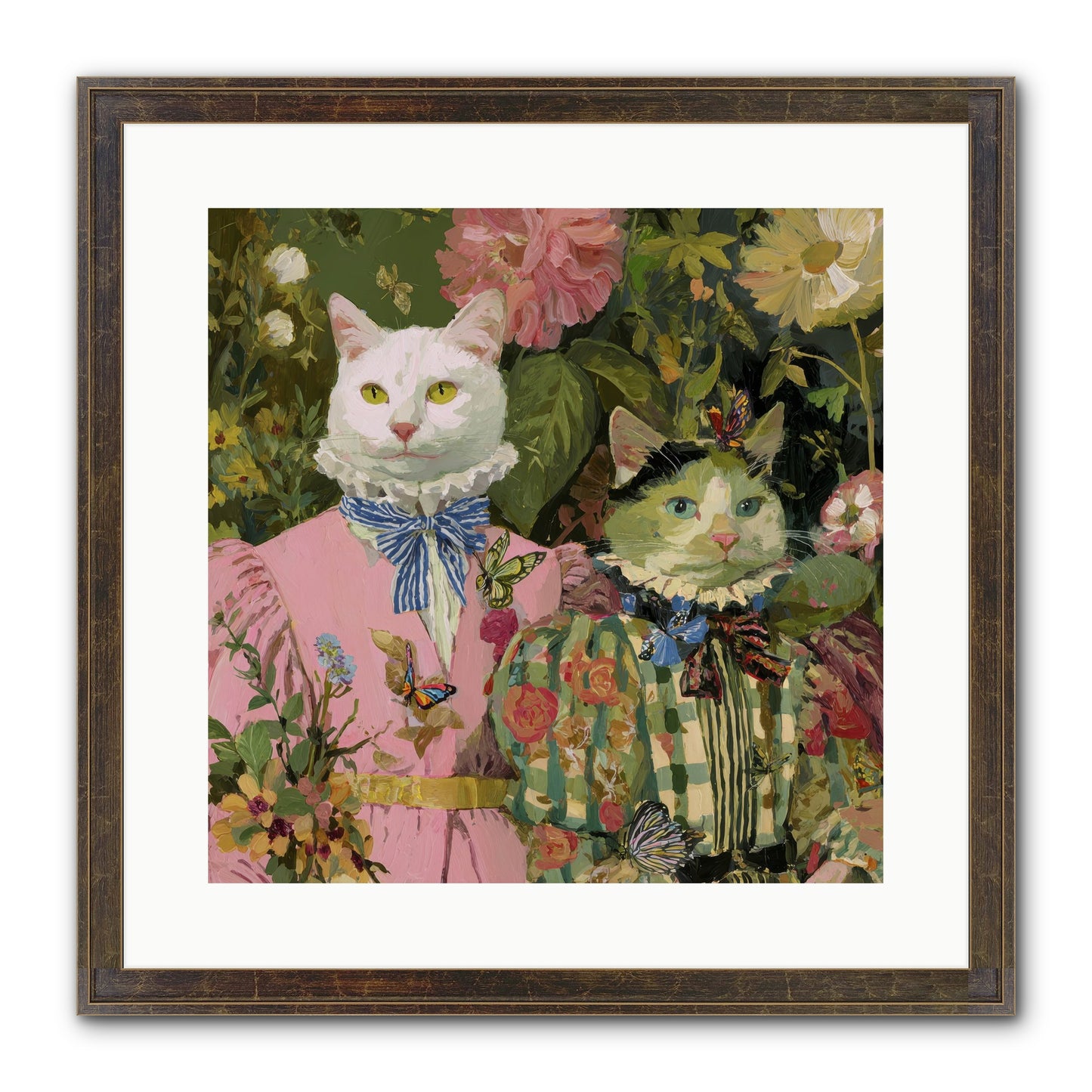 Bloom Fade Framed Print - Slimwoods Black/Gold 16x16