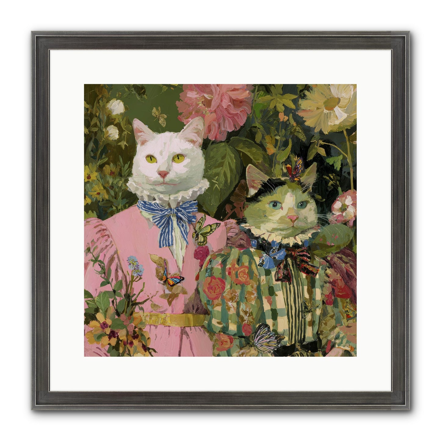 Bloom Fade Framed Print - Slimwoods Black/Silver 16x16