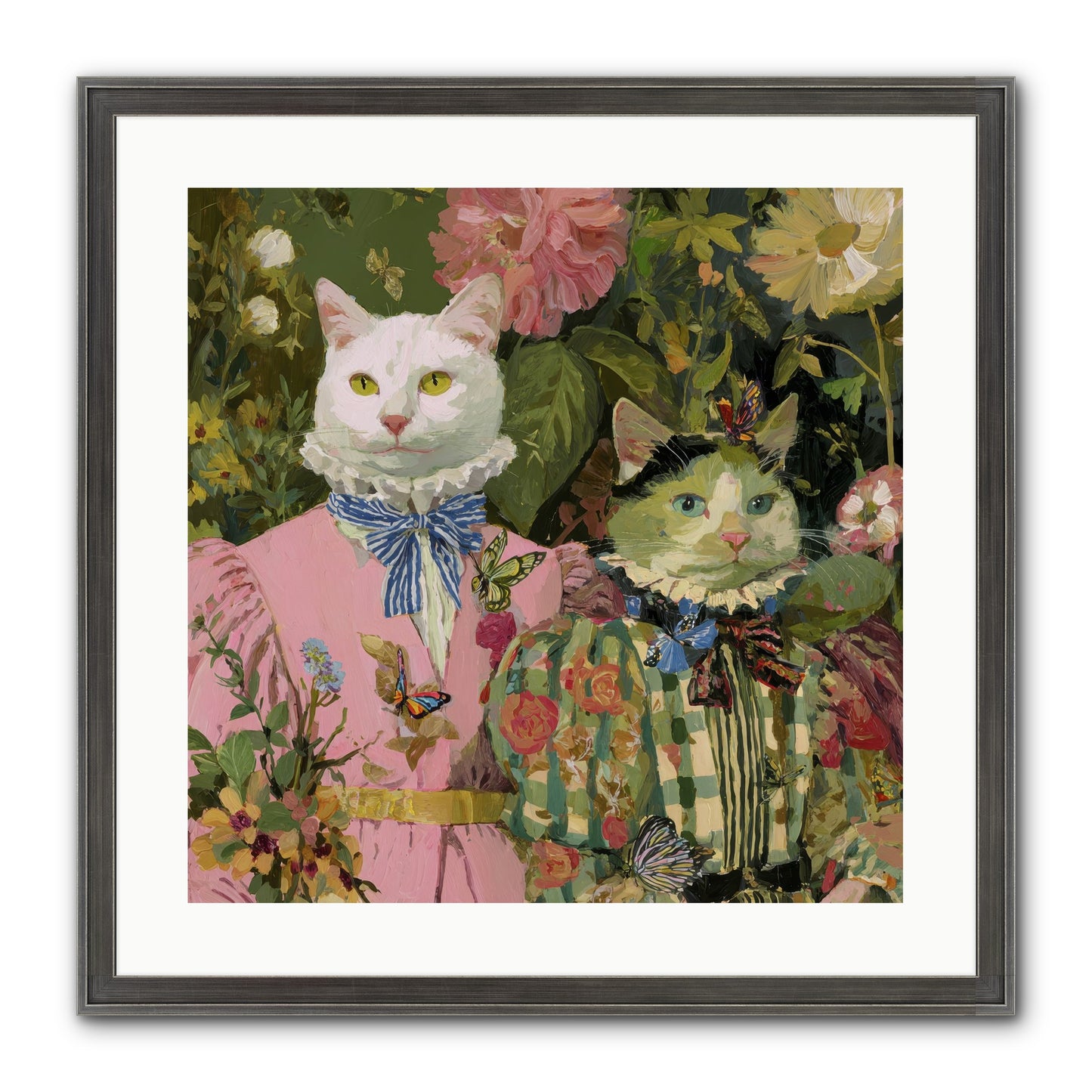 Bloom Fade Framed Print - Slimwoods Black/Silver 20x20