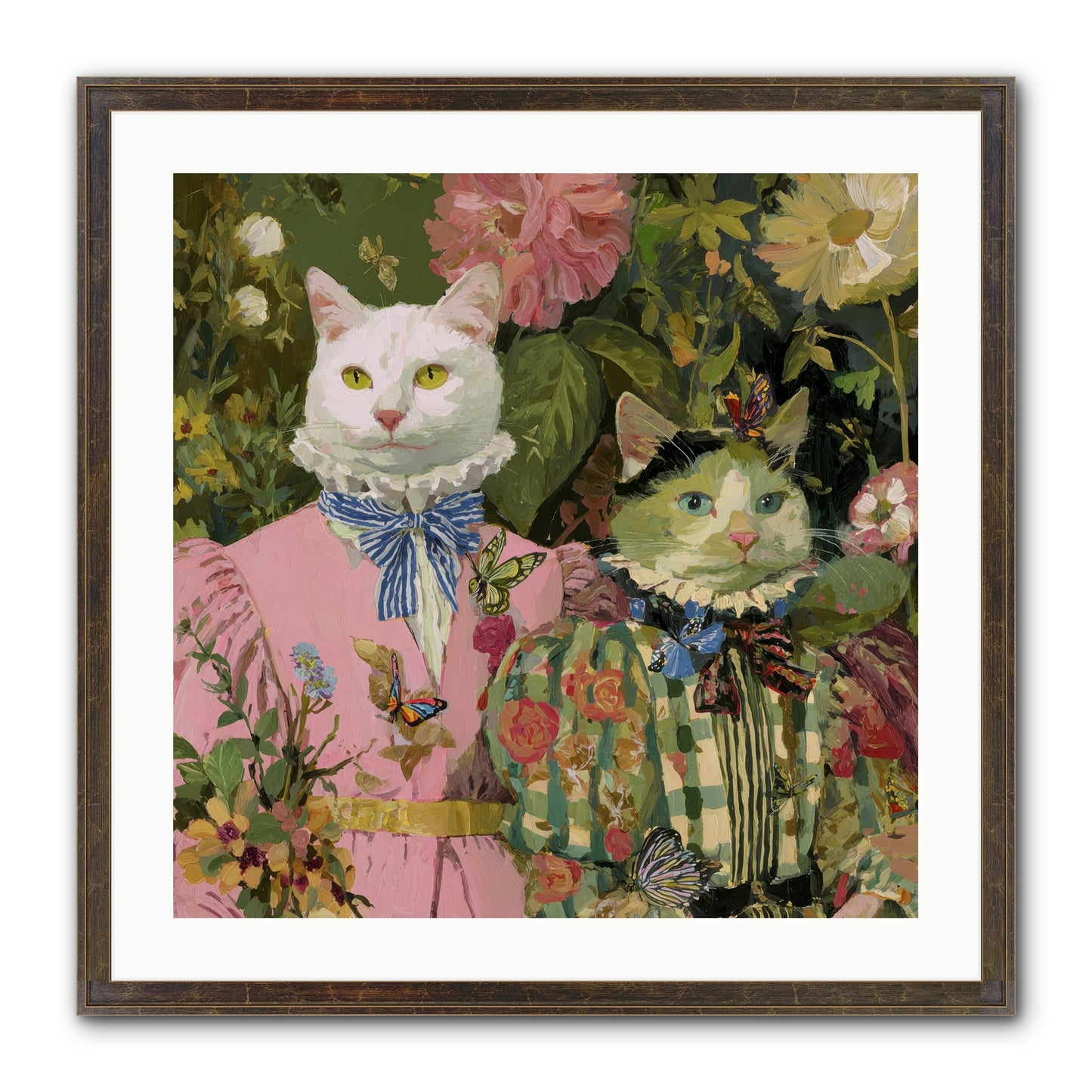 Bloom Fade Framed Print - Slimwoods Black/Gold 24x24